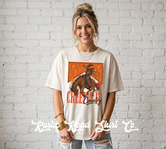 Creepin it Country Halloween Shirt, Vintage Inspired Halloween Shirt, Comfort Colors Oversized Tee (Copy)