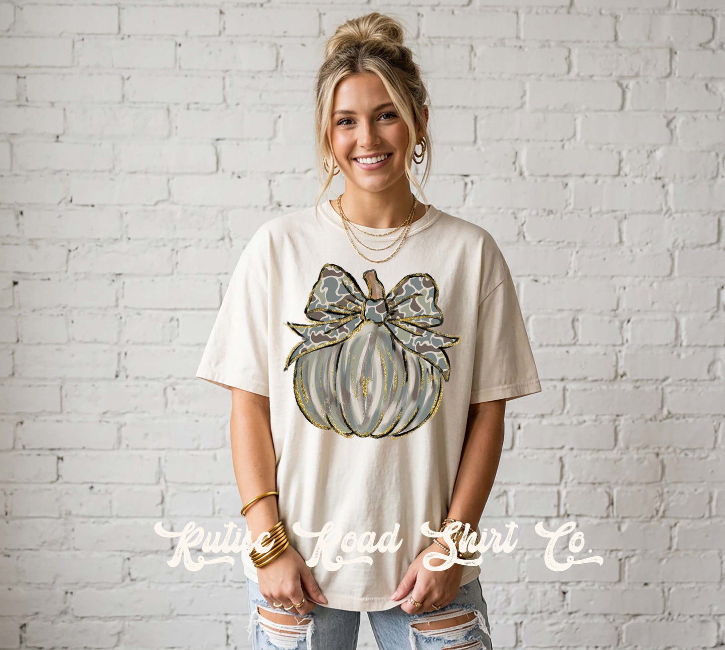 Camo Pumpkin Halloween Shirt, Comfort Colors Oversized Tee