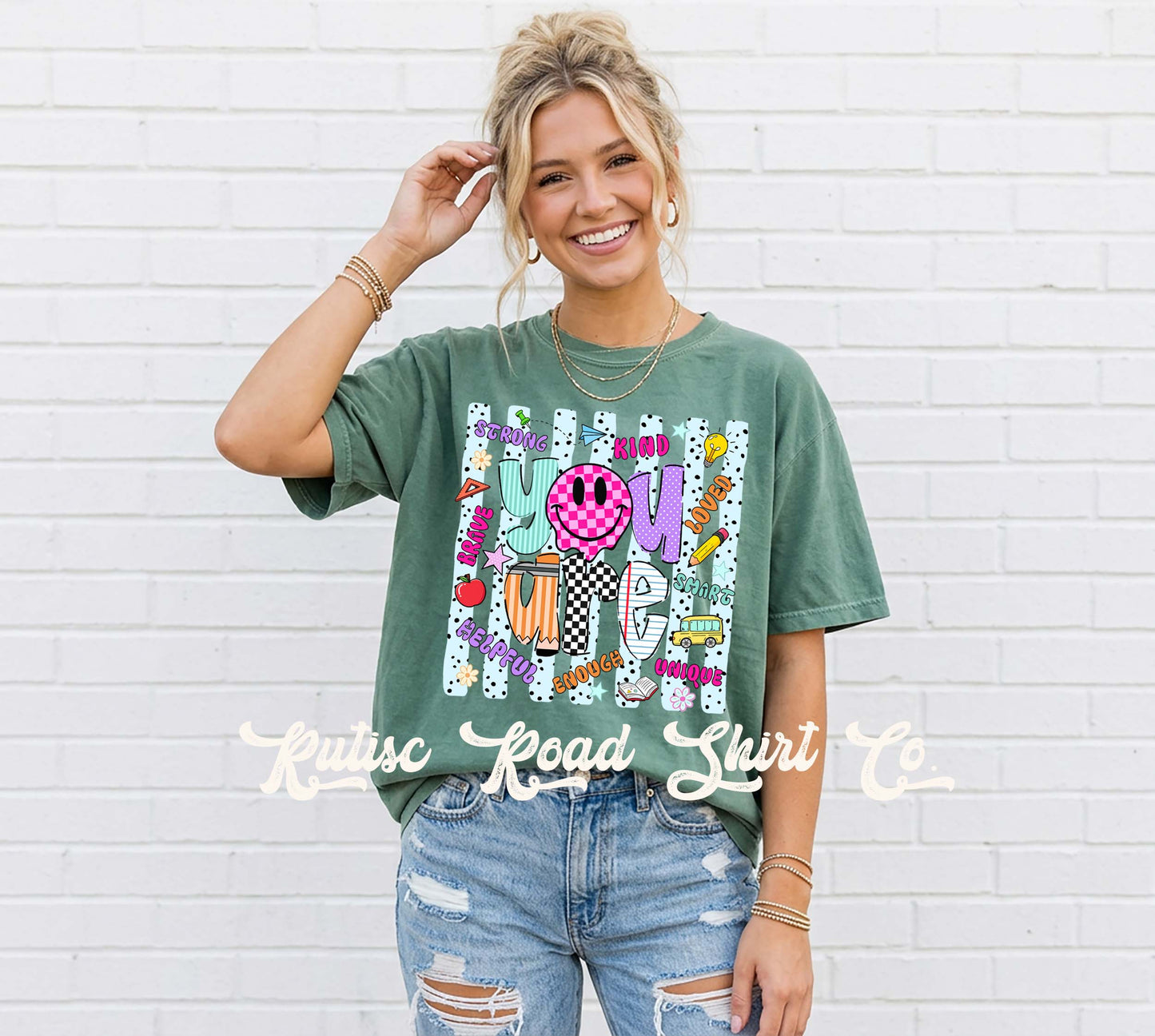 You are Enough Teacher Shirt, Comfort Colors Oversized Tee