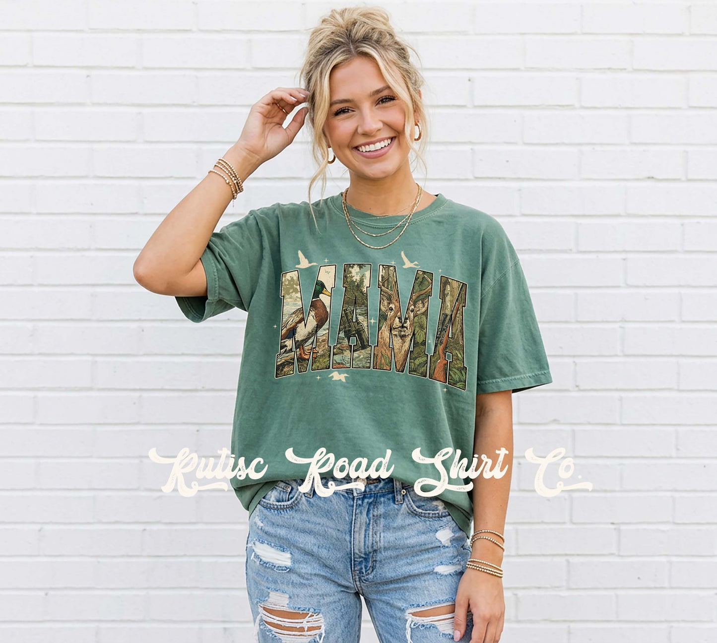 Camo Mama Hunting Shirt, Comfort Colors Oversized Tee