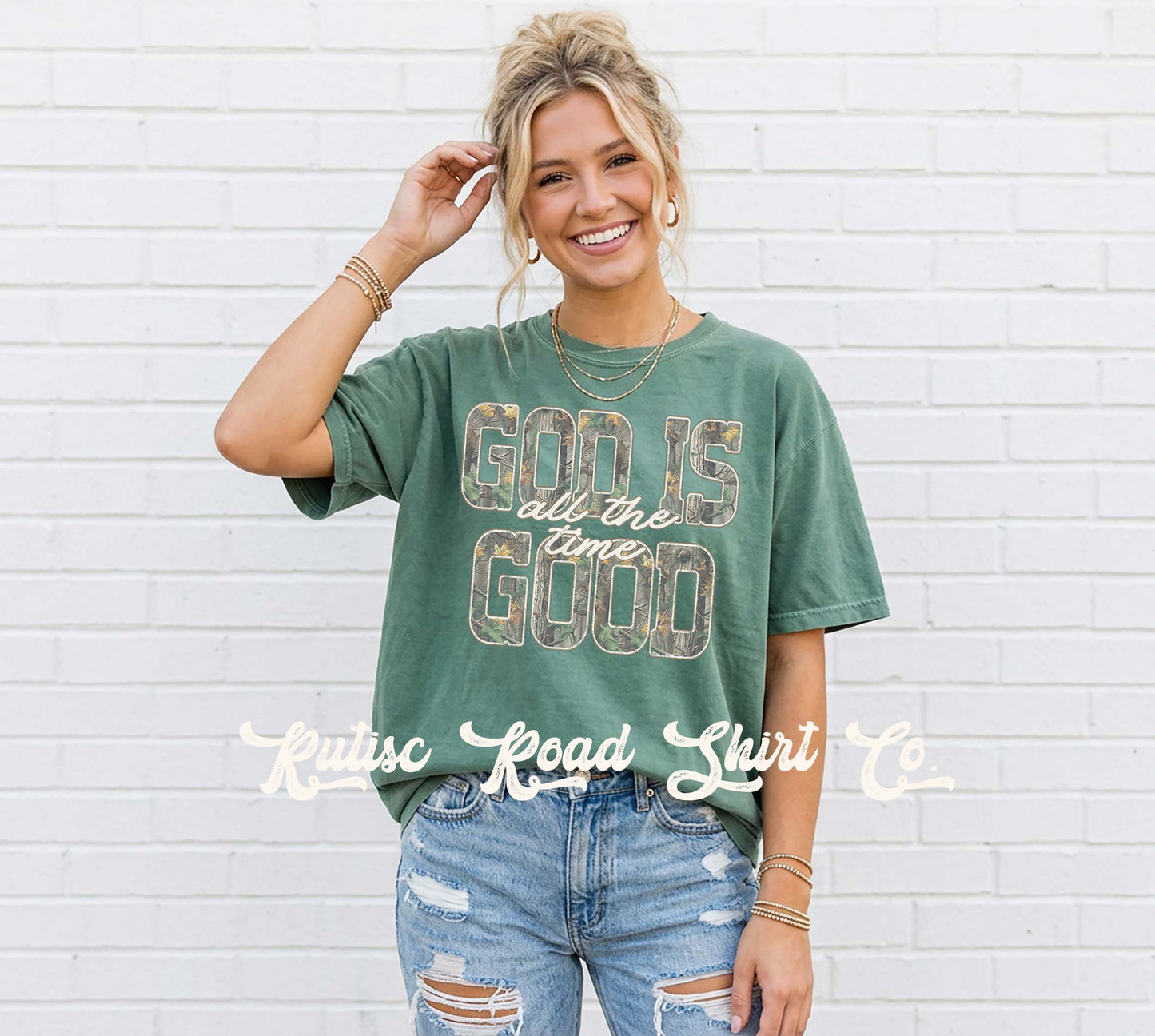 God is Good Camo Shirt, Religious Shirt, Comfort Colors Oversized Tee
