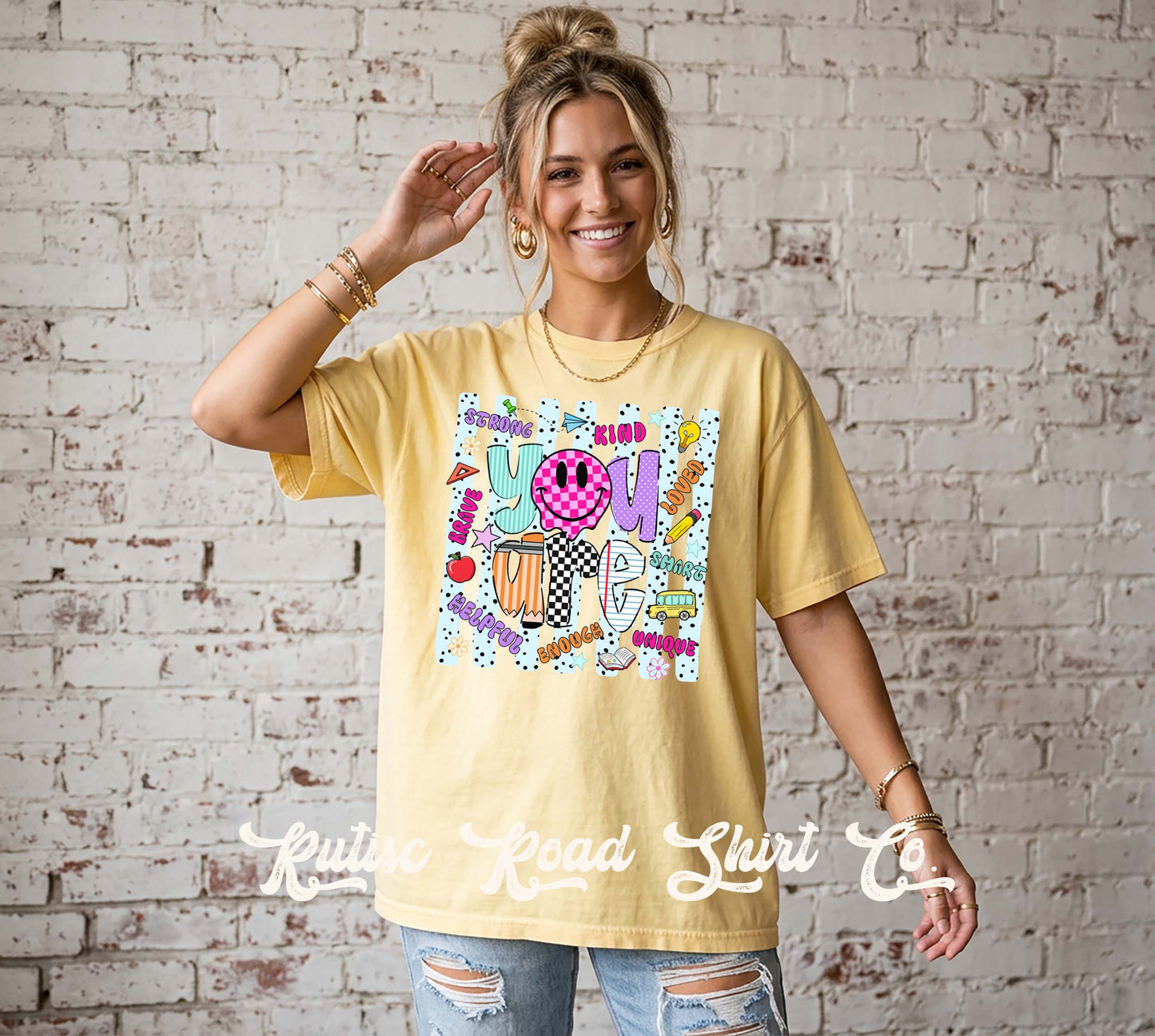 You are Enough Teacher Shirt, Comfort Colors Oversized Tee