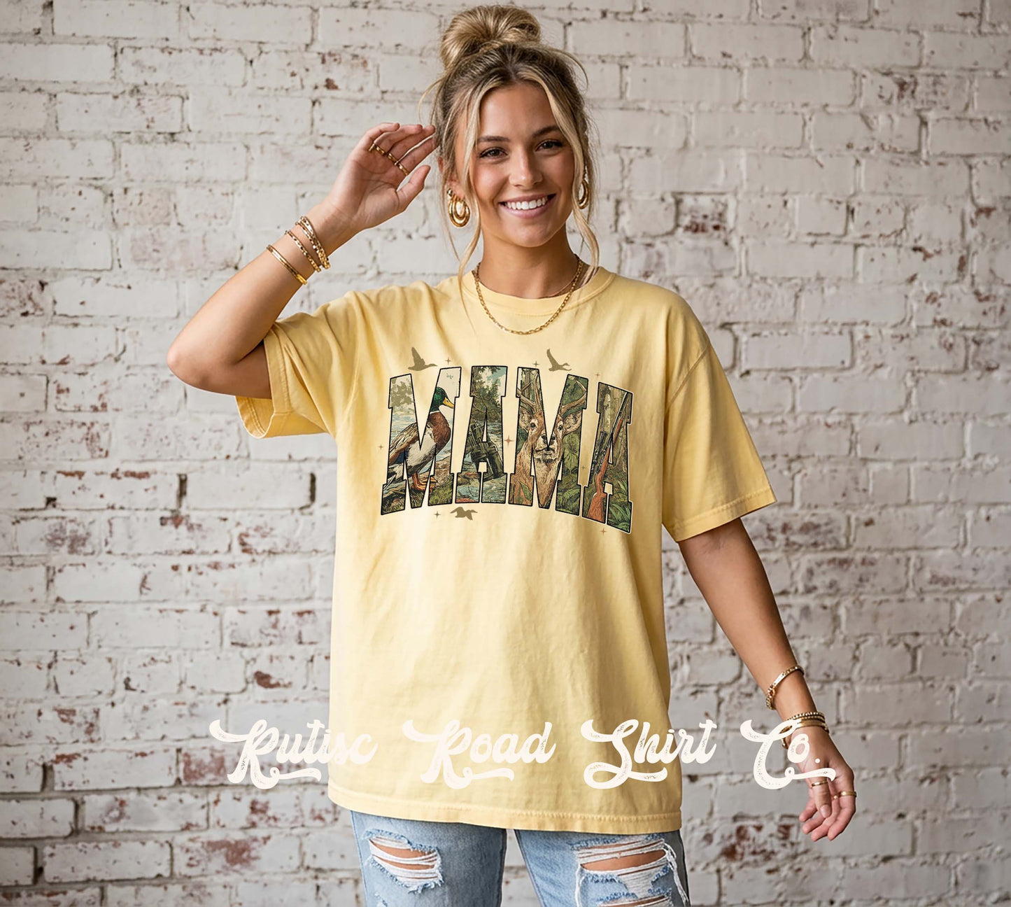 Camo Mama Hunting Shirt, Comfort Colors Oversized Tee