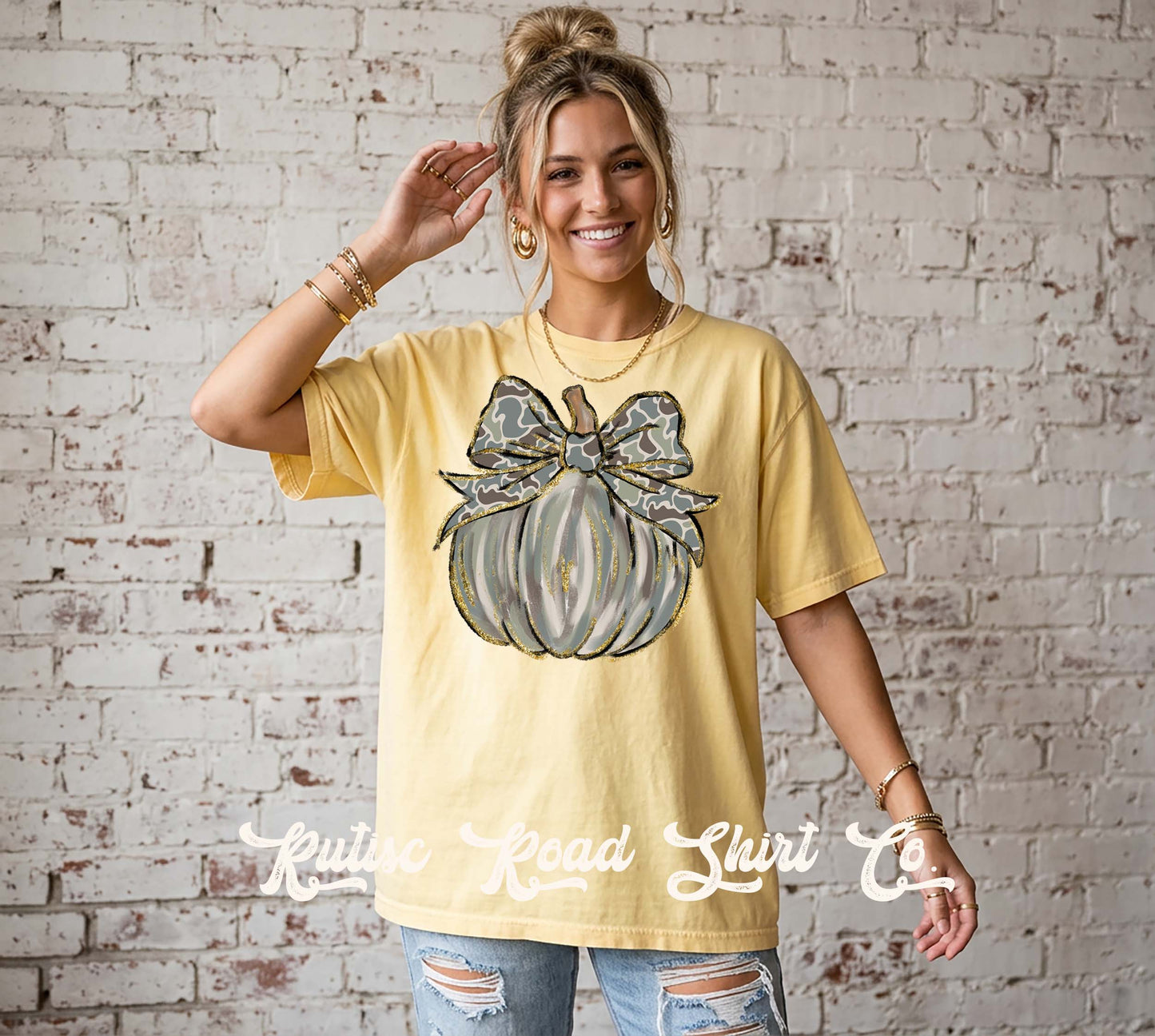 Camo Pumpkin Halloween Shirt, Comfort Colors Oversized Tee