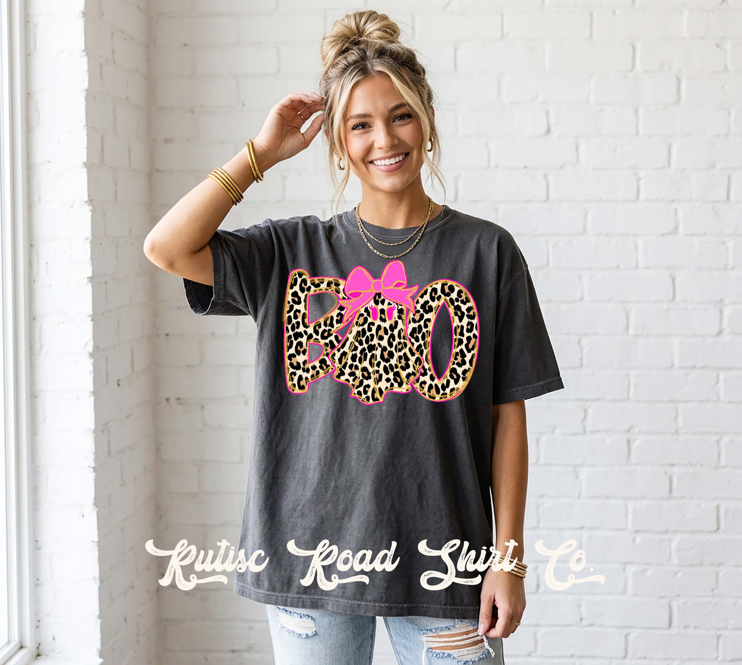 Boo Ghost Halloween Shirt, Comfort Colors Oversized Tee