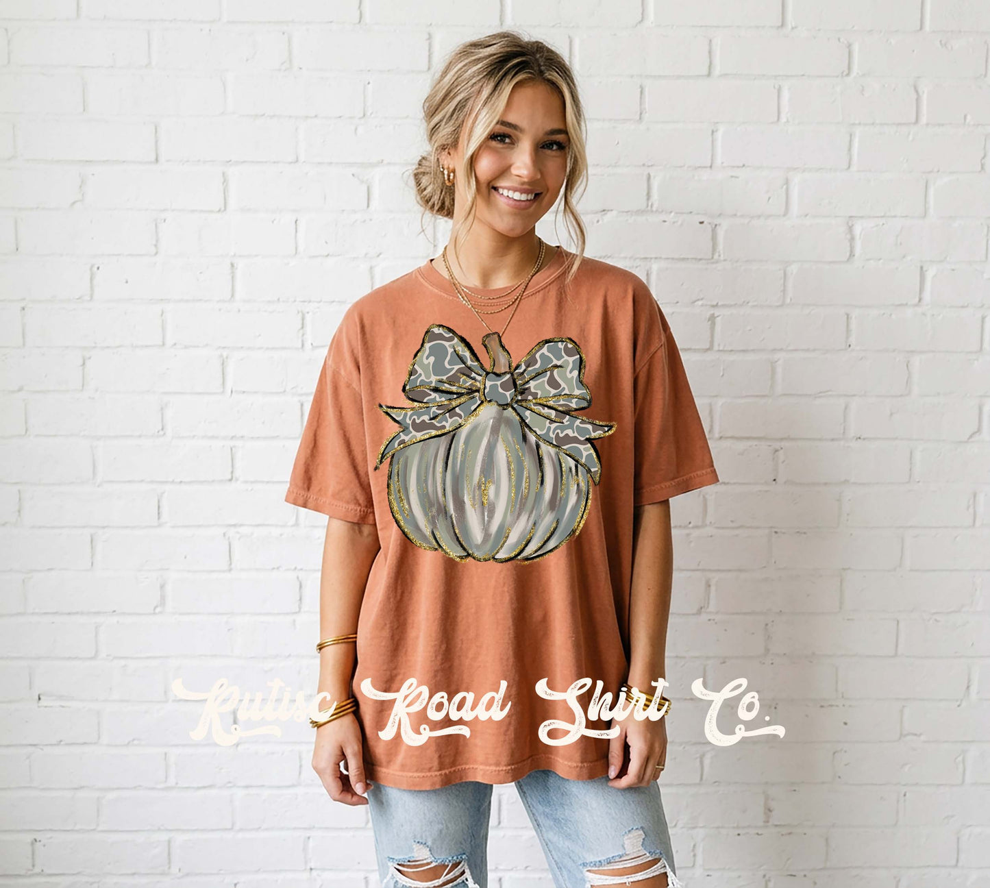 Camo Pumpkin Halloween Shirt, Comfort Colors Oversized Tee