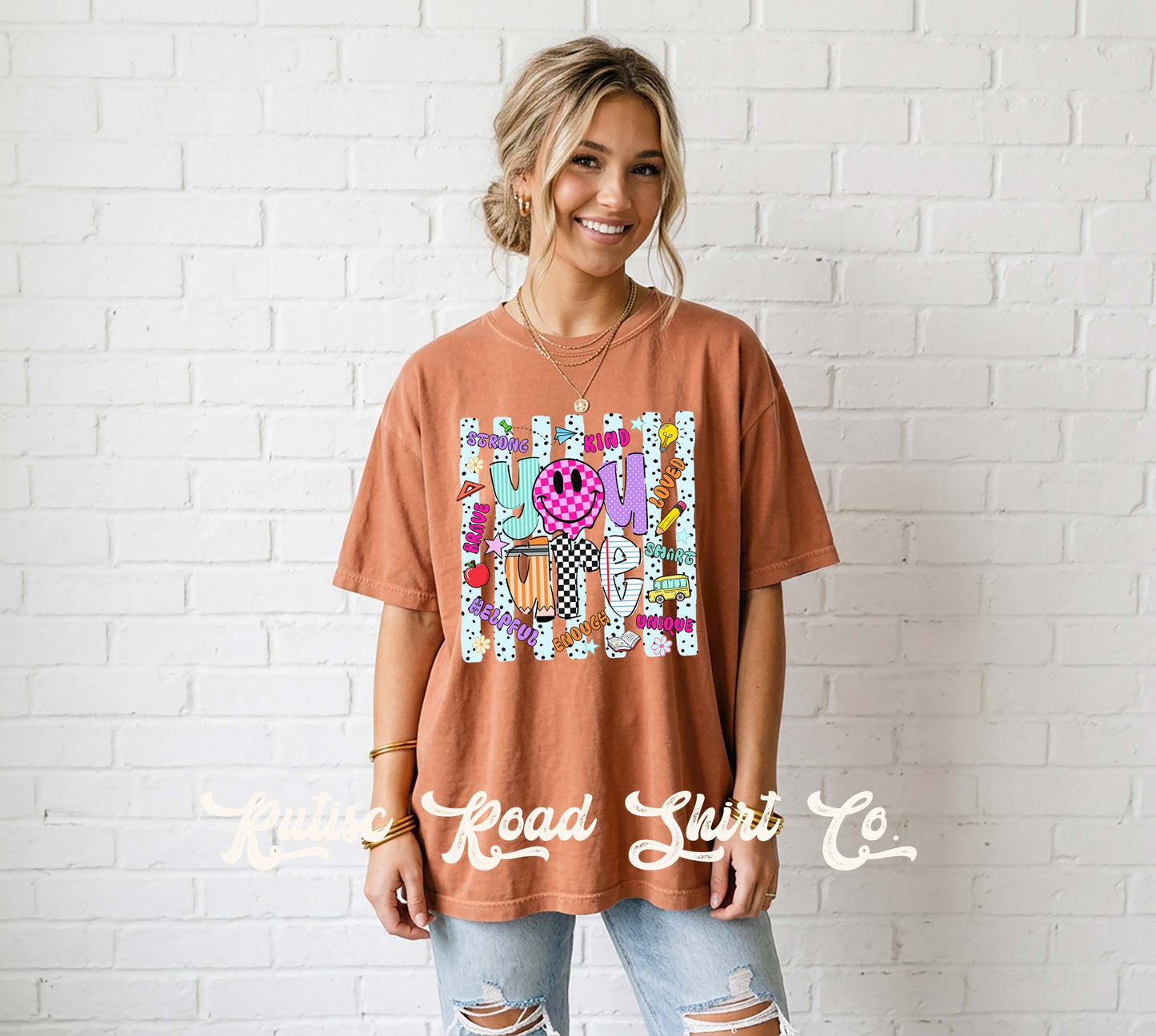You are Enough Teacher Shirt, Comfort Colors Oversized Tee