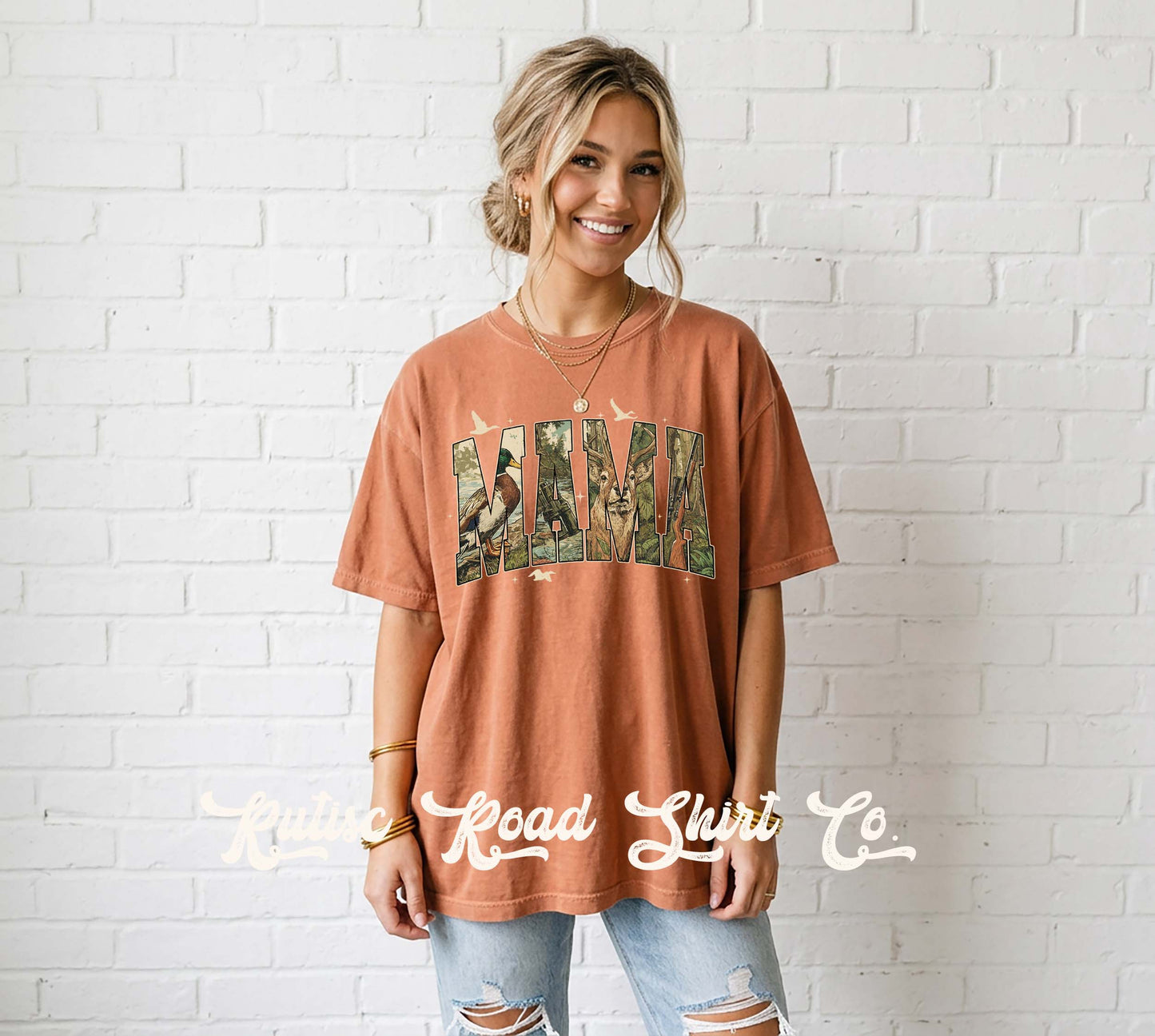 Camo Mama Hunting Shirt, Comfort Colors Oversized Tee