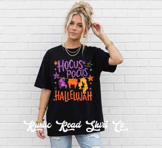 Hocus Pocus Hallelejuah Shirt, Vintage Inspired Halloween Shirt, Comfort Colors Oversized Tee