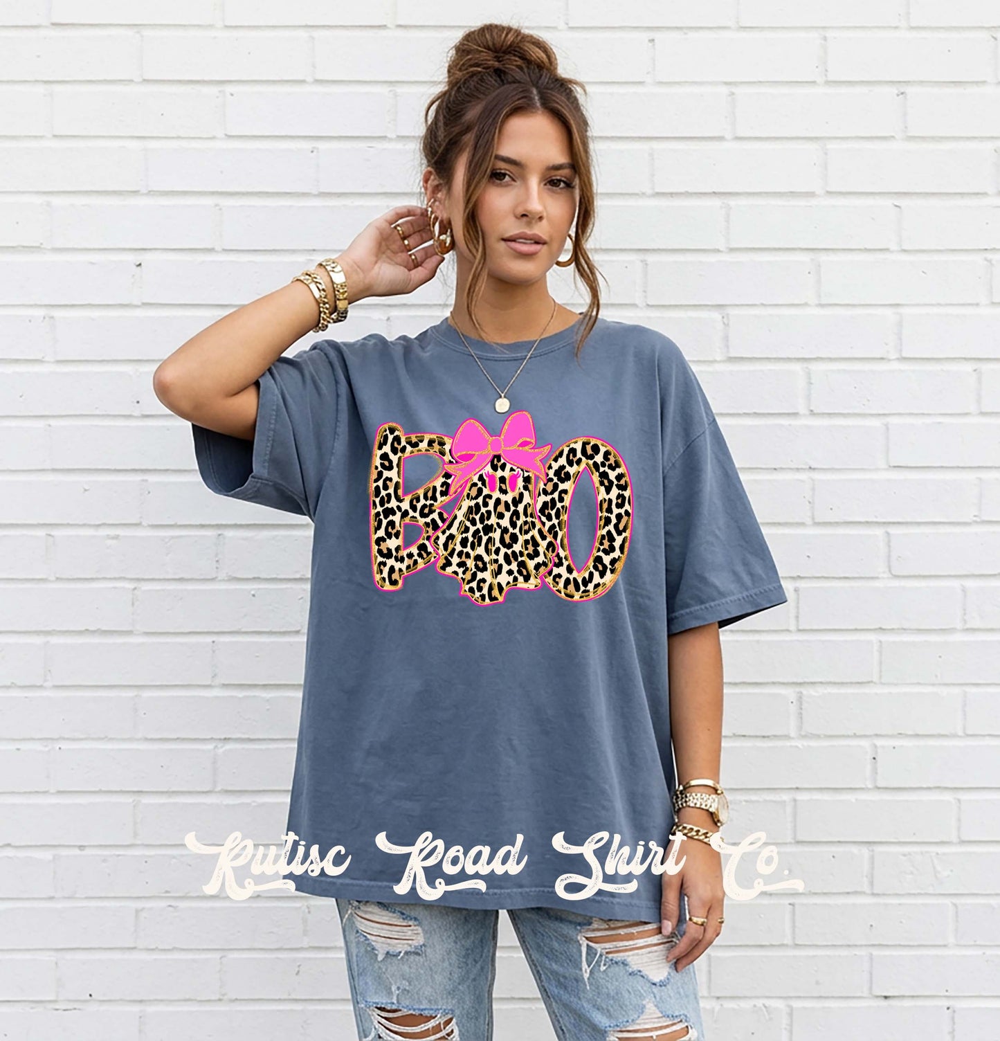 Boo Ghost Halloween Shirt, Comfort Colors Oversized Tee