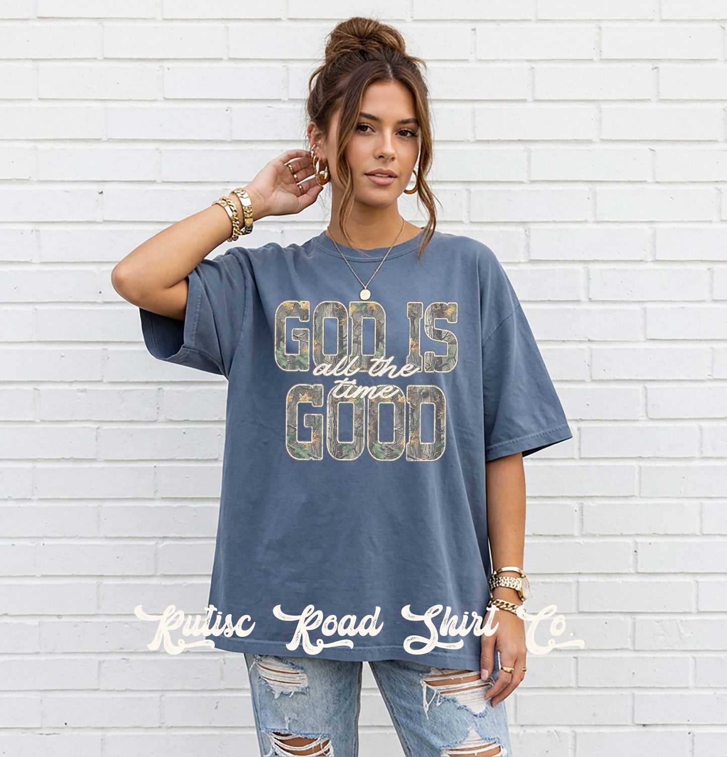 God is Good Camo Shirt, Religious Shirt, Comfort Colors Oversized Tee