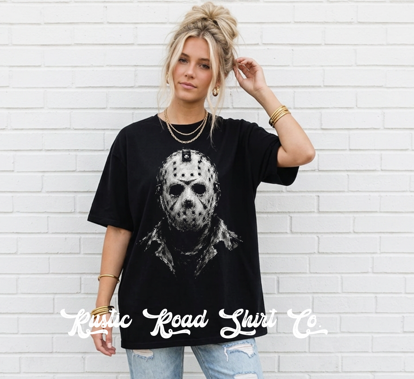 Halloween Monster Graphic T-Shirt | Vintage Halloween Oversized Tee