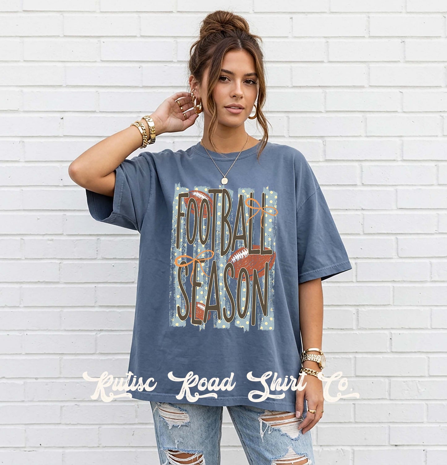 Football Season Shirt, Football Mama Shirt, Comfort Colors Oversized Tee