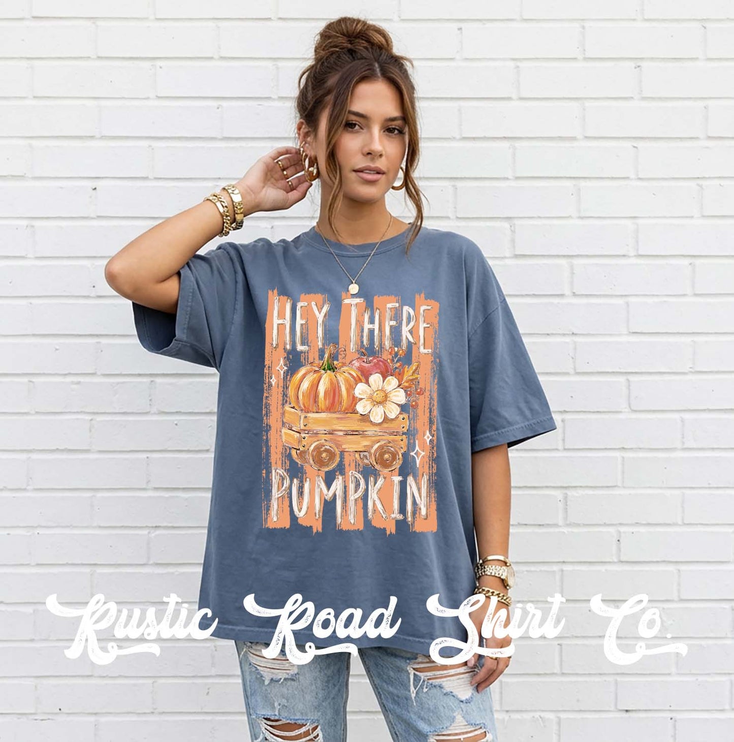Hey There Pumpkin Shirt, Autumn Shirt, Comfort Colors Oversized Tee