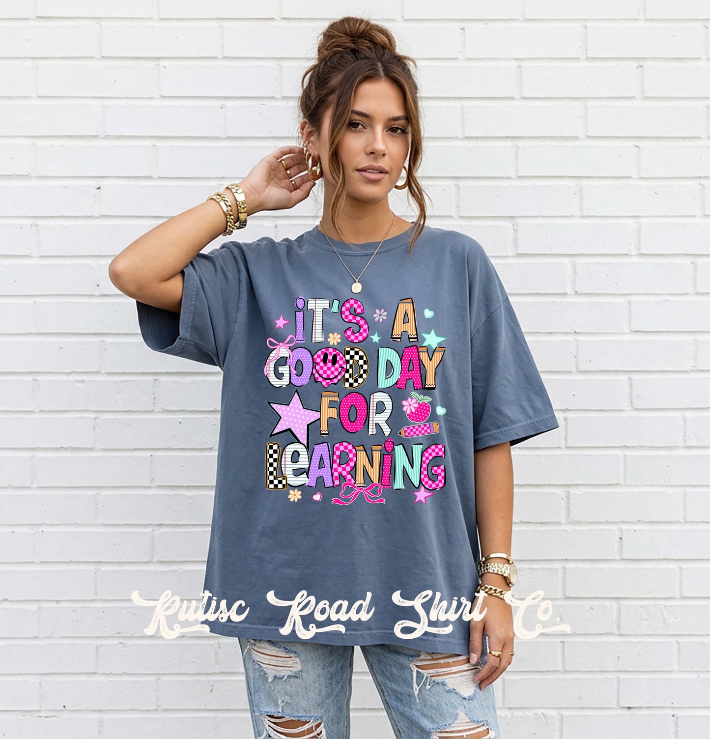 Good Day for Learning Shirt, Comfort Colors Oversized Tee