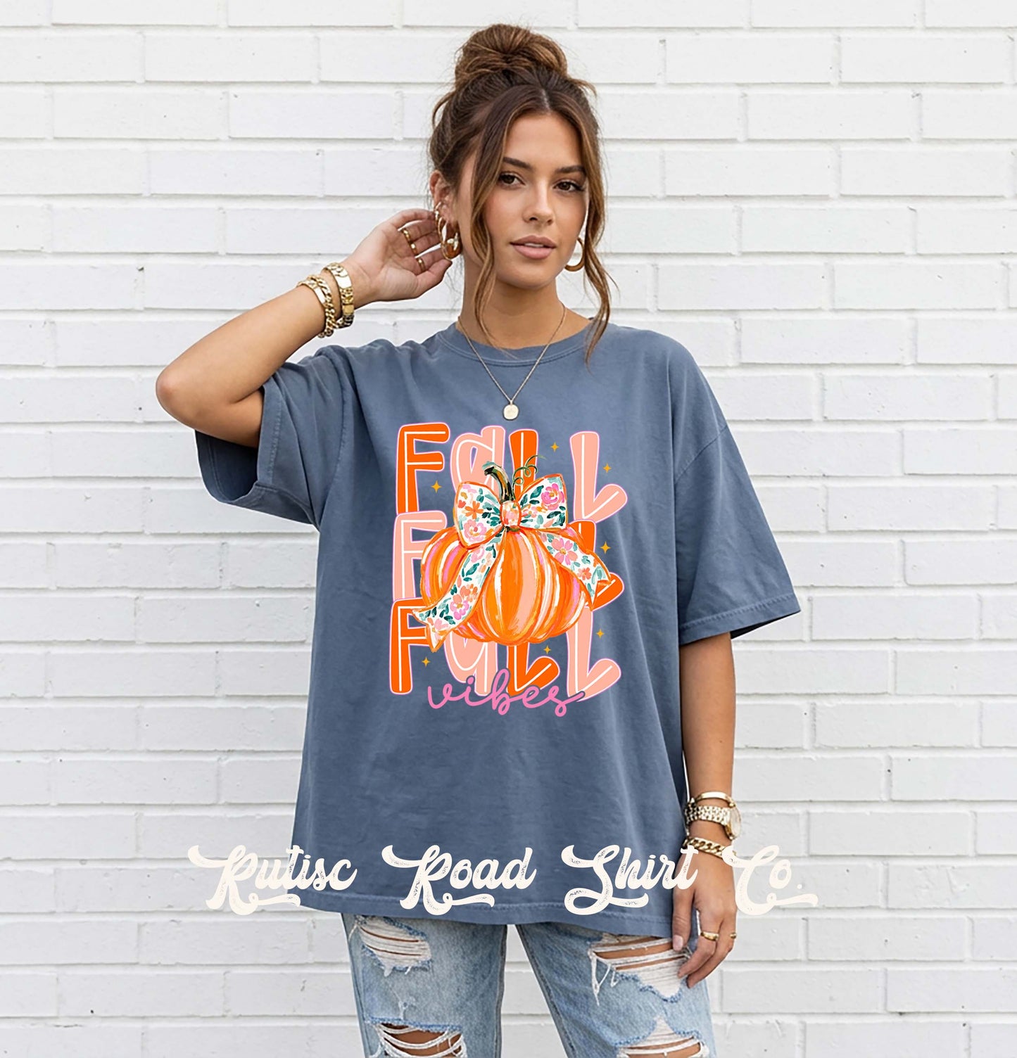 Fall Vibes Shirt, Comfort Colors Oversized Tee