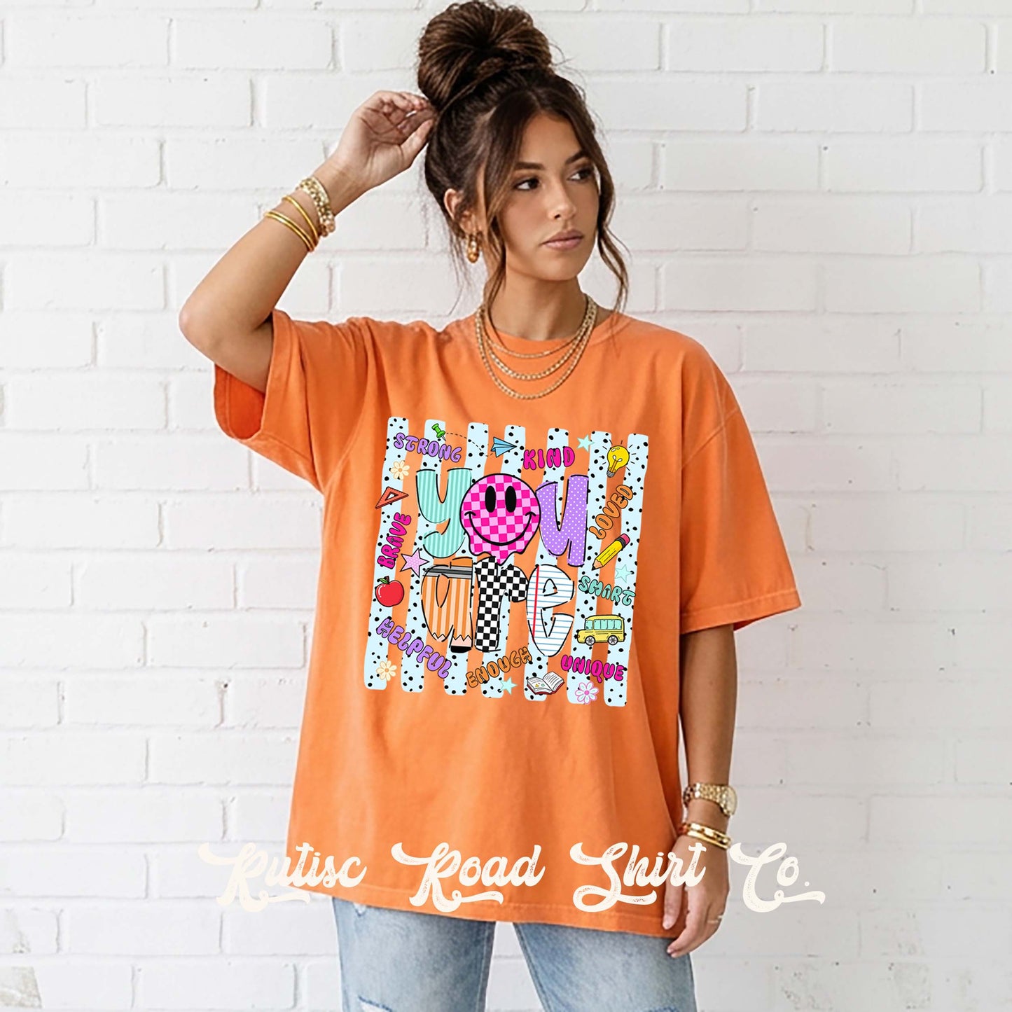 You are Enough Teacher Shirt, Comfort Colors Oversized Tee