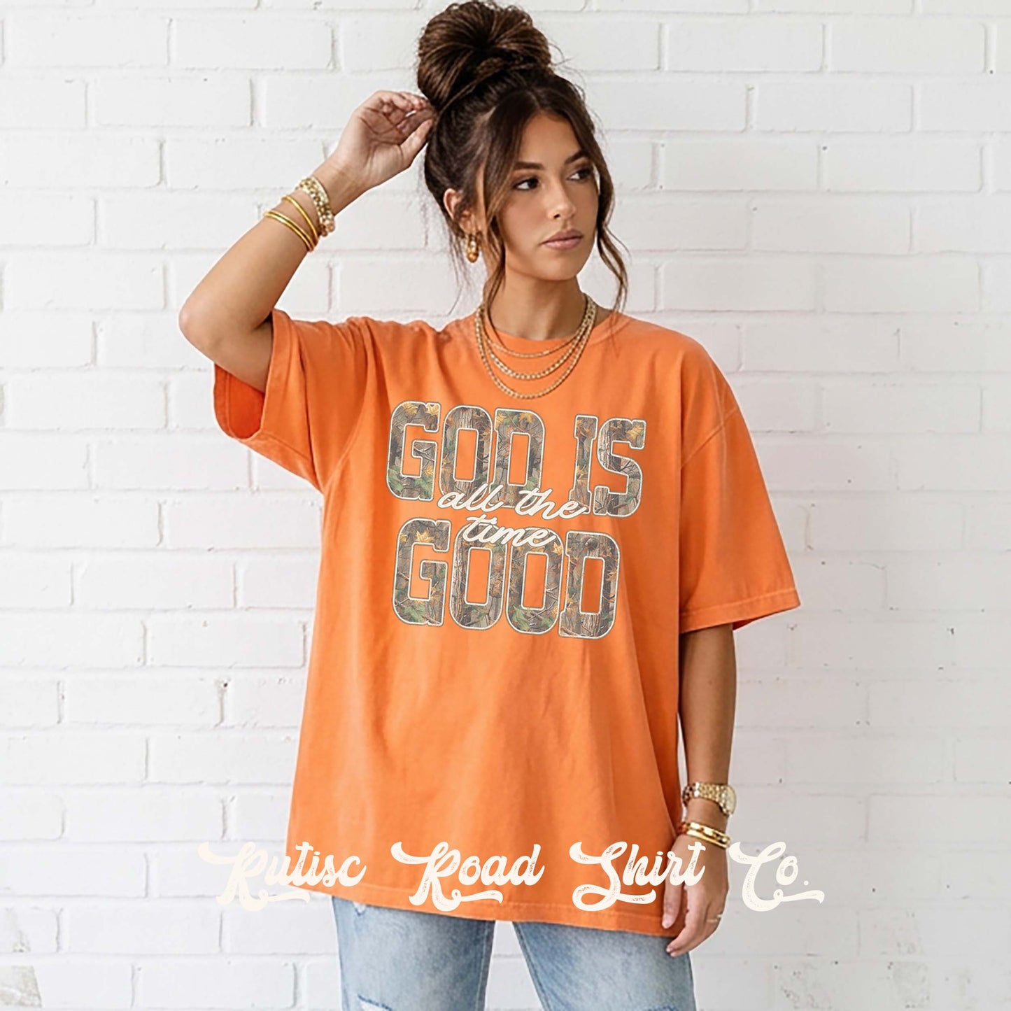 God is Good Camo Shirt, Religious Shirt, Comfort Colors Oversized Tee