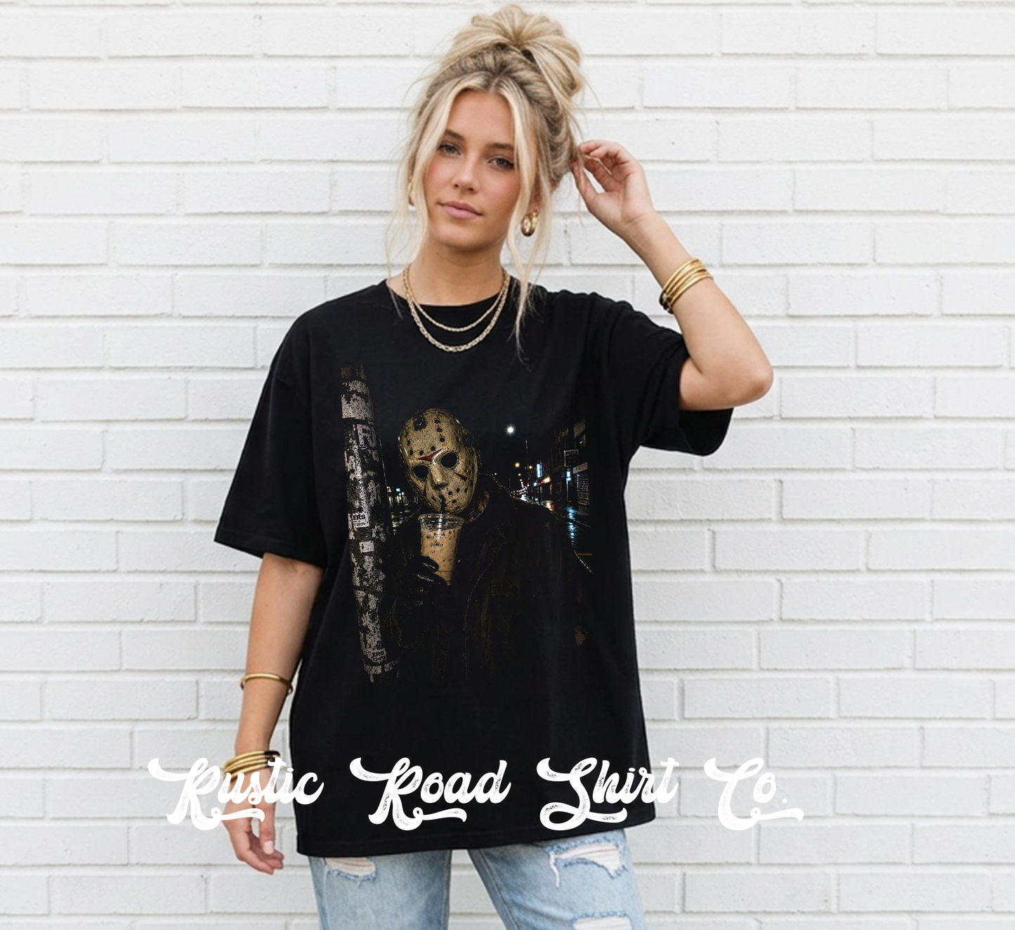 Halloween Monster Graphic T-Shirt | Vintage Halloween Oversized Tee