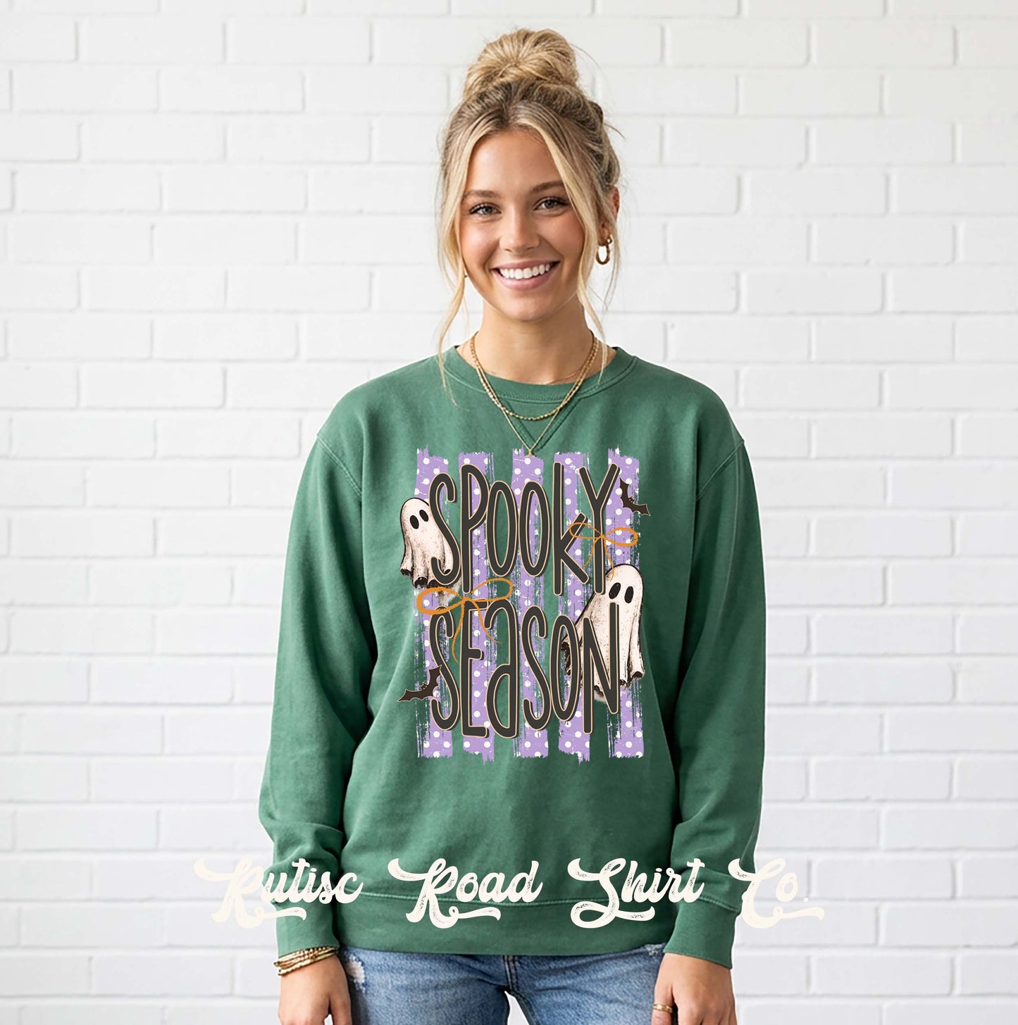 Spooky Season Halloween Sweatshirt, Vintage Inspired Halloween Sweatshirt, Garment Dyed Crewneck Sweatshirt