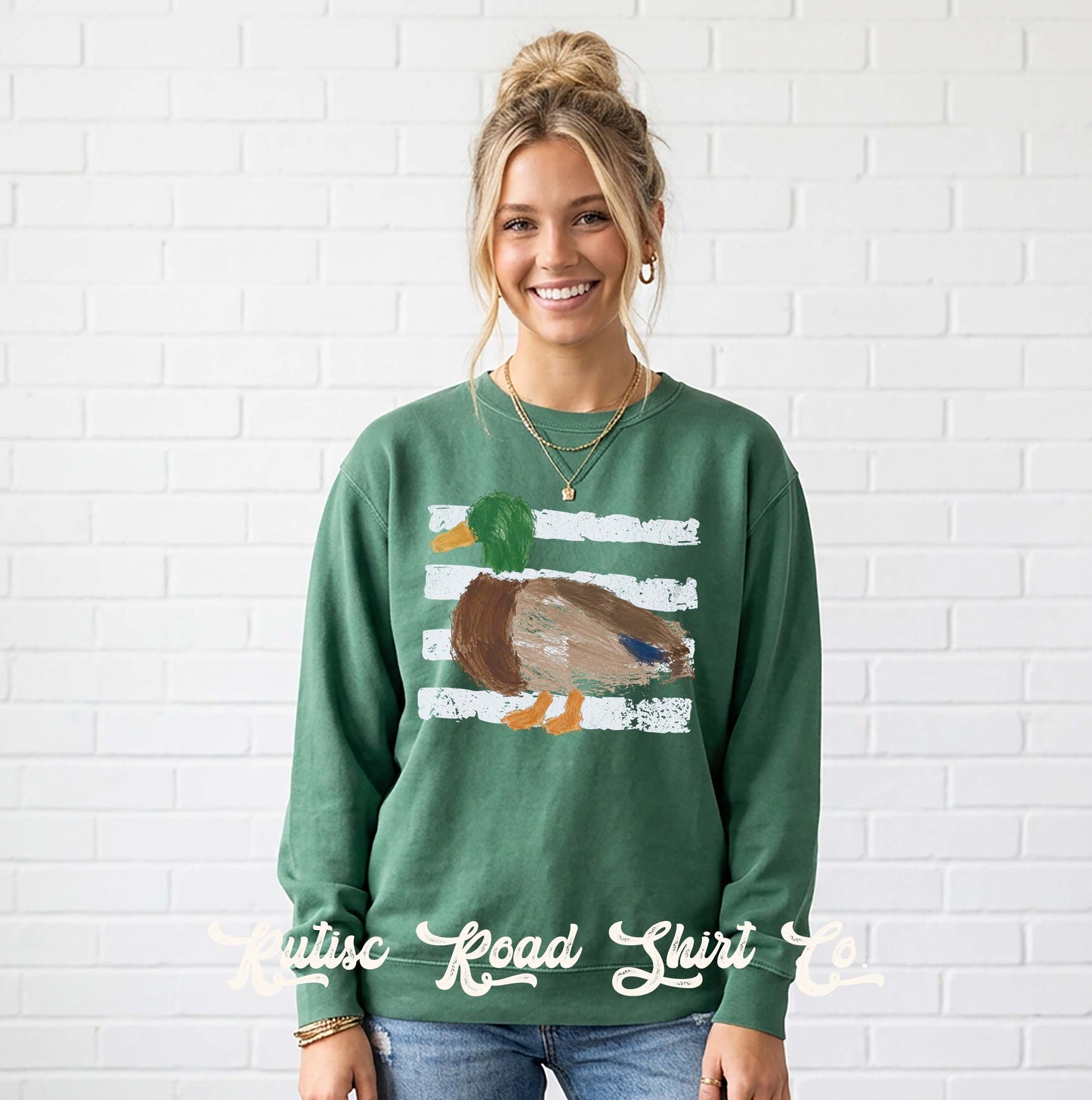 Duck Hunting Sweatshirt, Garment Dyed Crewneck Sweatshirt