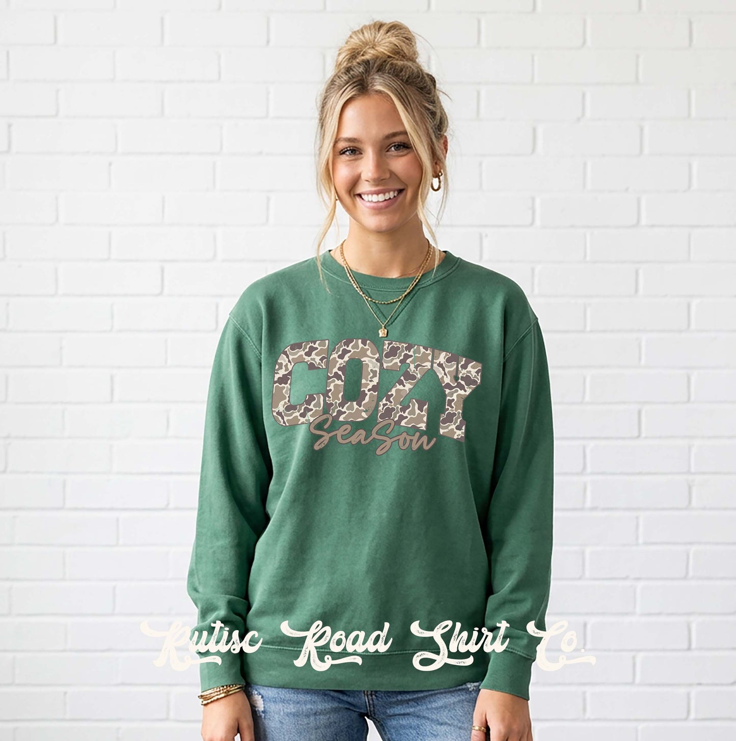 Cozy Season Sweatshirt, Garment Dyed Crewneck Sweatshirt