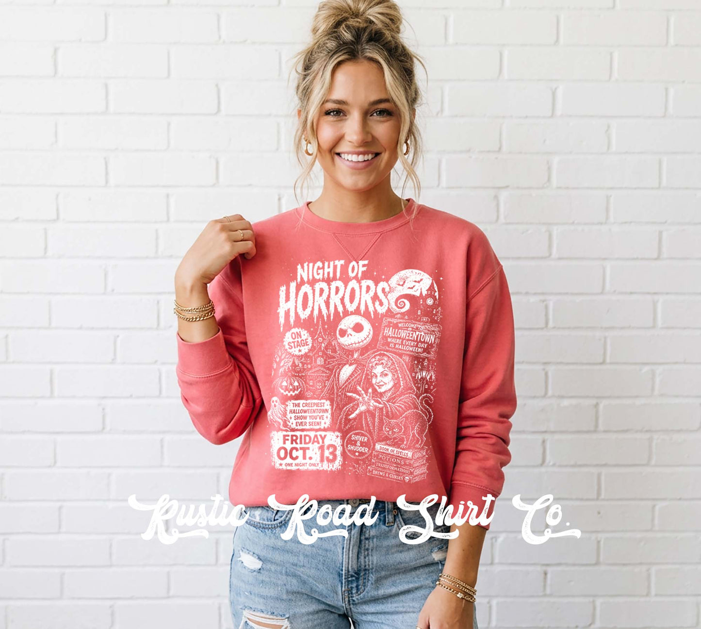 Monster Halloween Sweatshirt, Vintage Inspired Halloween Sweatshirt, Garment Dyed Crewneck Sweatshirt