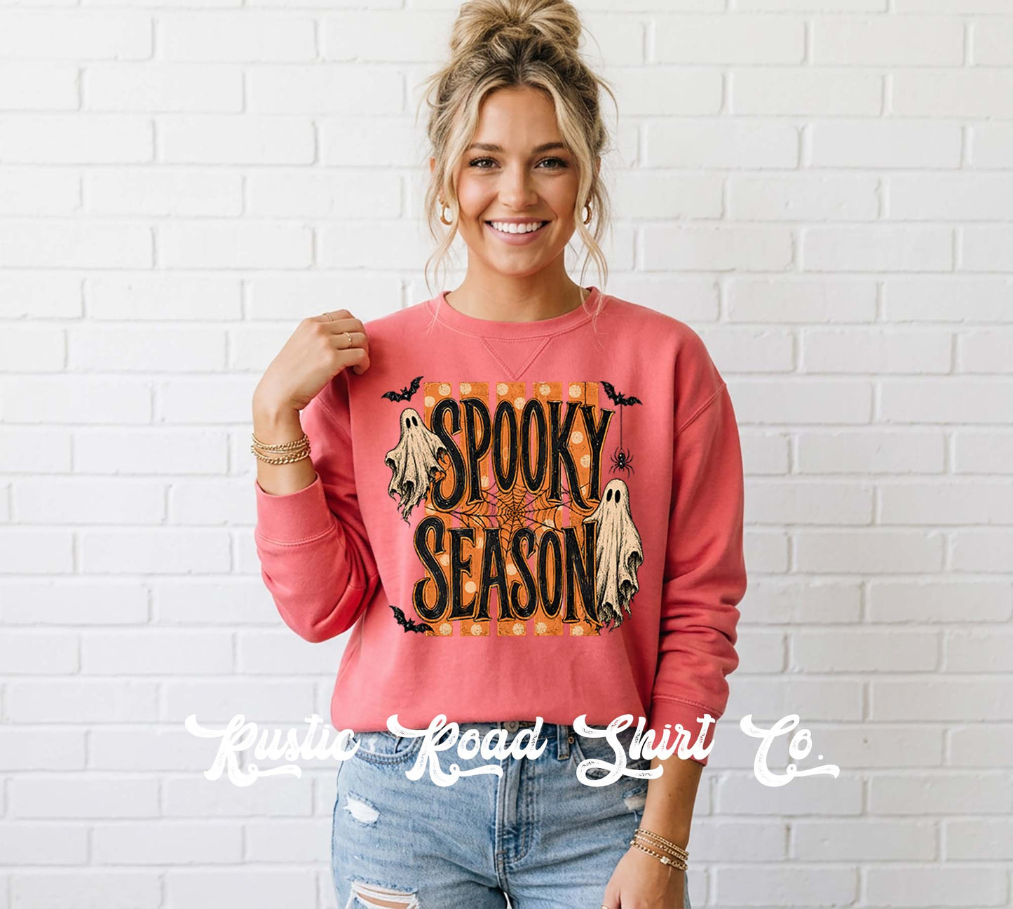 Spooky Season Halloween Sweatshirt, Vintage Inspired Halloween Sweatshirt, Garment Dyed Crewneck Sweatshirt
