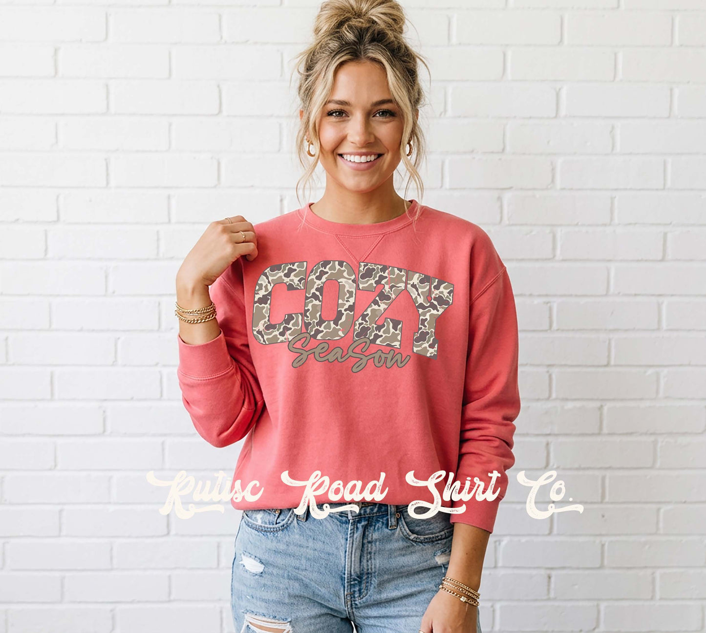 Cozy Season Sweatshirt, Garment Dyed Crewneck Sweatshirt