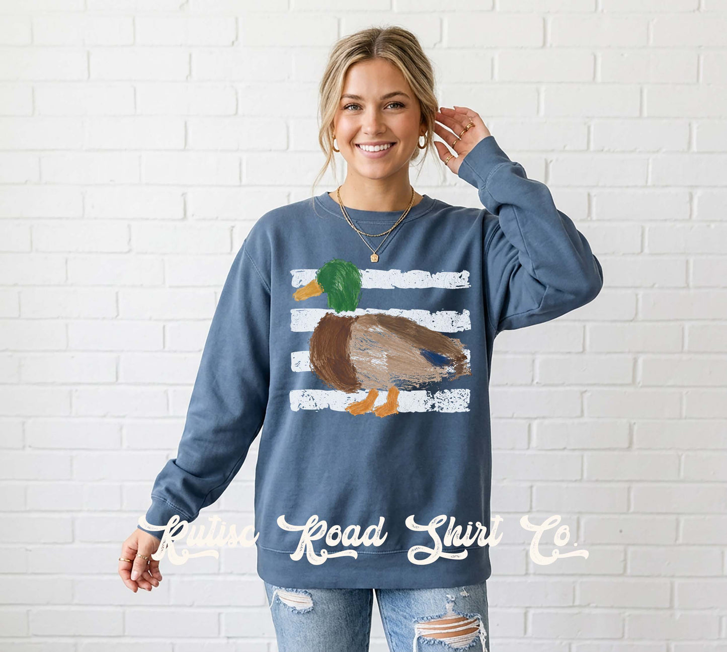 Duck Hunting Sweatshirt, Garment Dyed Crewneck Sweatshirt