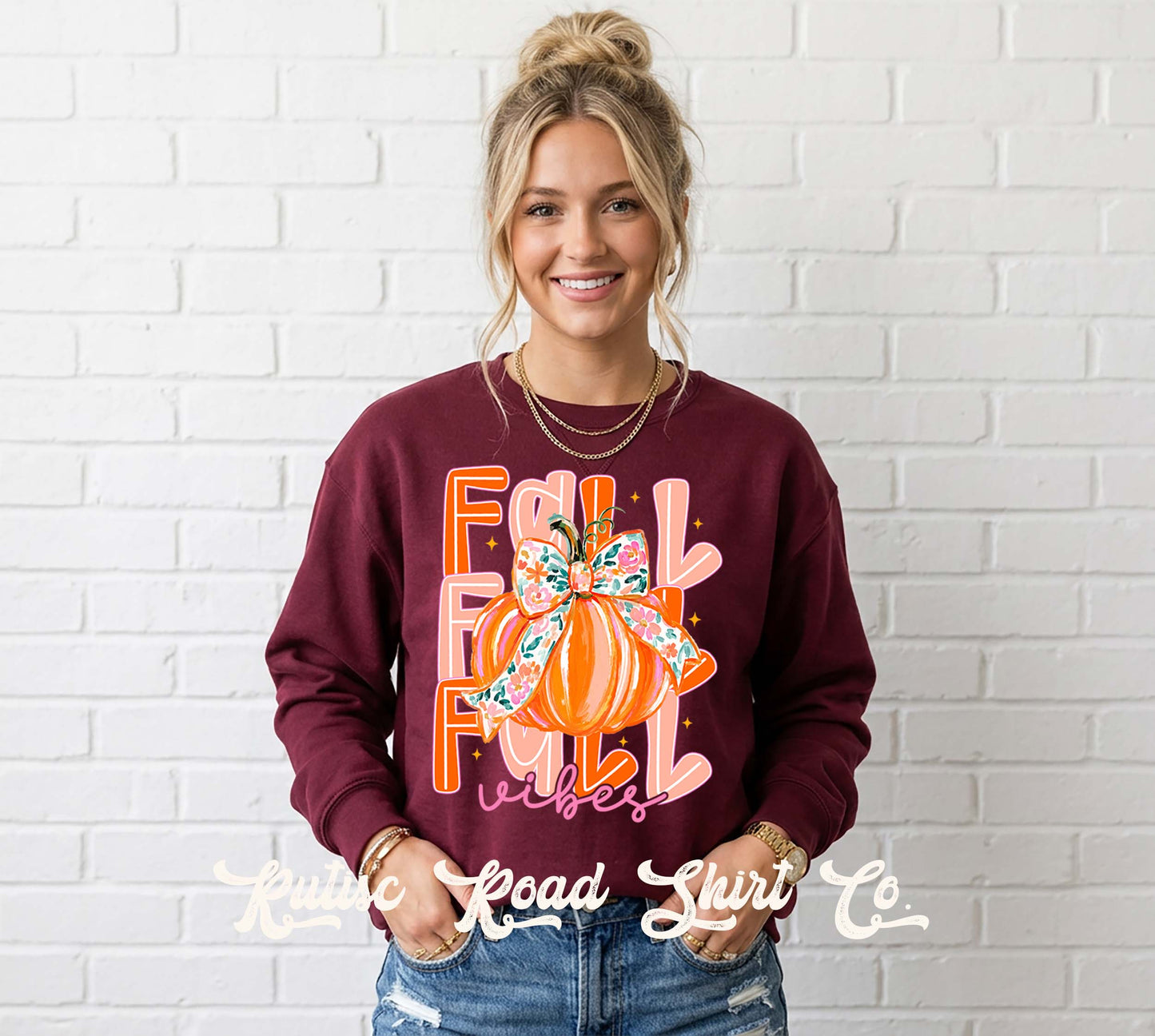 Fall Vibes Sweatshirt, Garment Dyed Crewneck Sweatshirt