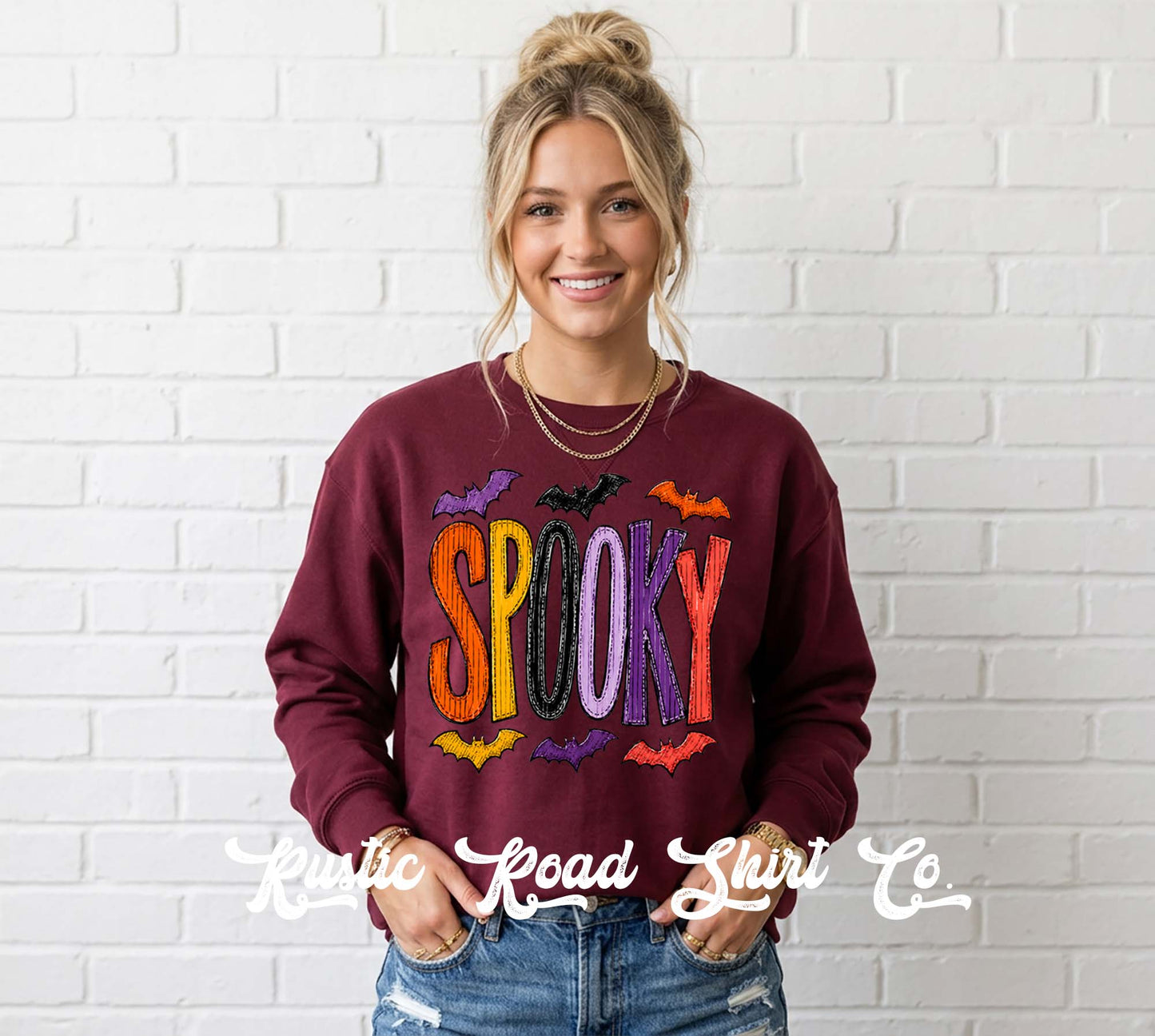 Spooky Halloween Sweatshirt, Vintage Inspired Halloween Sweatshirt, Garment Dyed Crewneck Sweatshirt