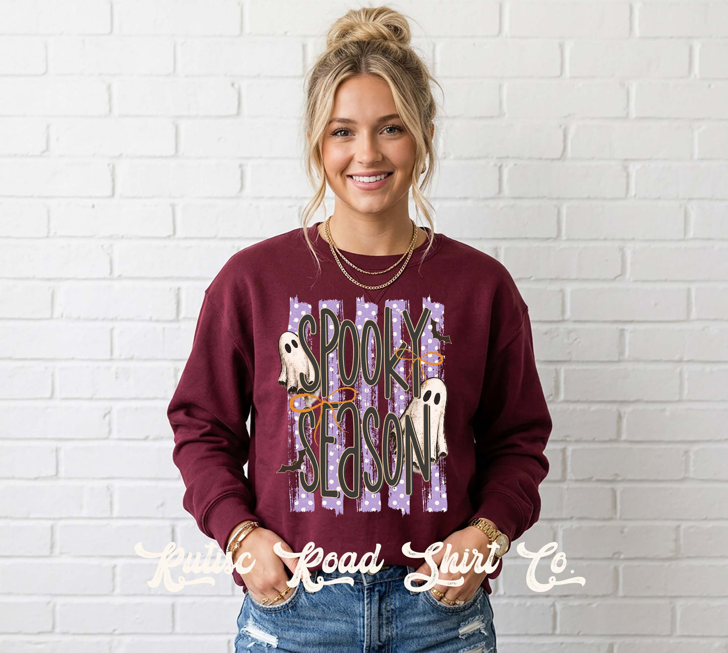 Spooky Season Halloween Sweatshirt, Vintage Inspired Halloween Sweatshirt, Garment Dyed Crewneck Sweatshirt