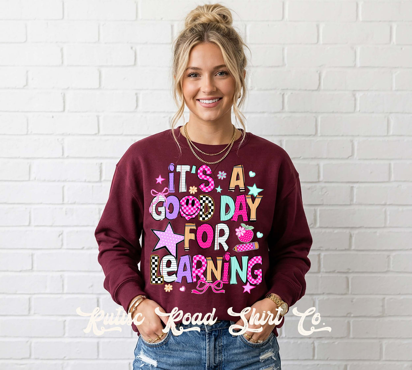 Good Time for Learning Sweatshirt, Garment Dyed Crewneck Sweatshirt