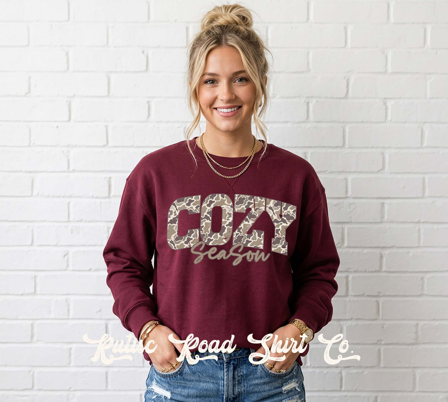 Cozy Season Sweatshirt, Garment Dyed Crewneck Sweatshirt