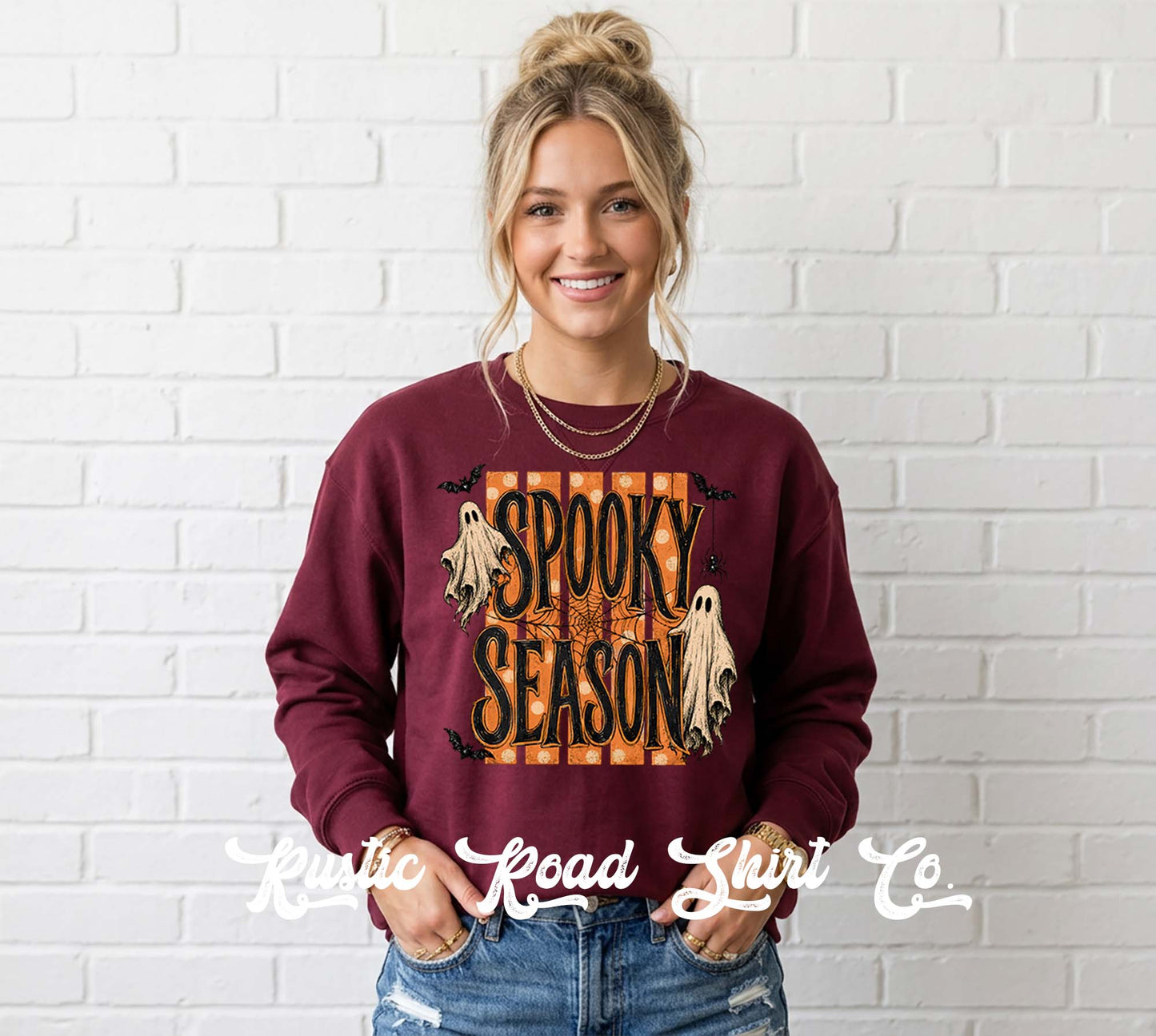 Spooky Season Halloween Sweatshirt, Vintage Inspired Halloween Sweatshirt, Garment Dyed Crewneck Sweatshirt