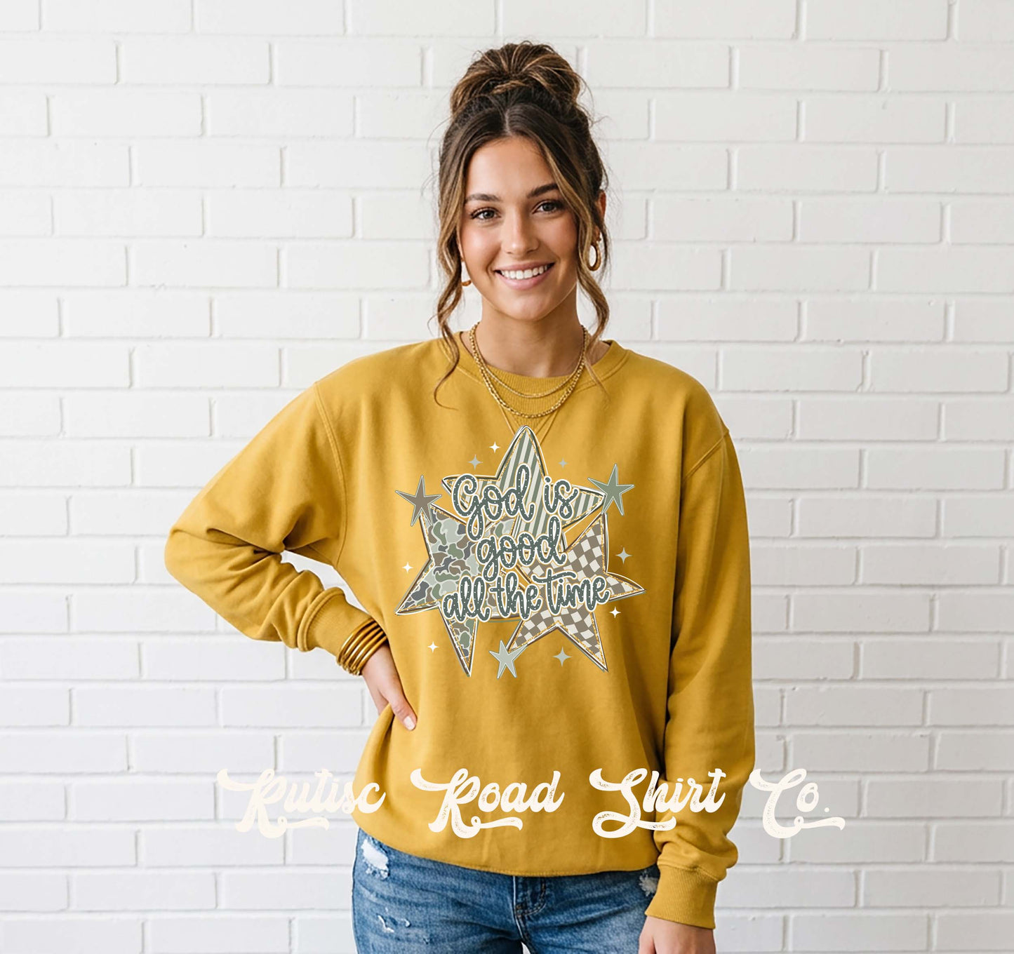 God is Good All the Time Sweatshirt, Garment Dyed Crewneck Sweatshirt