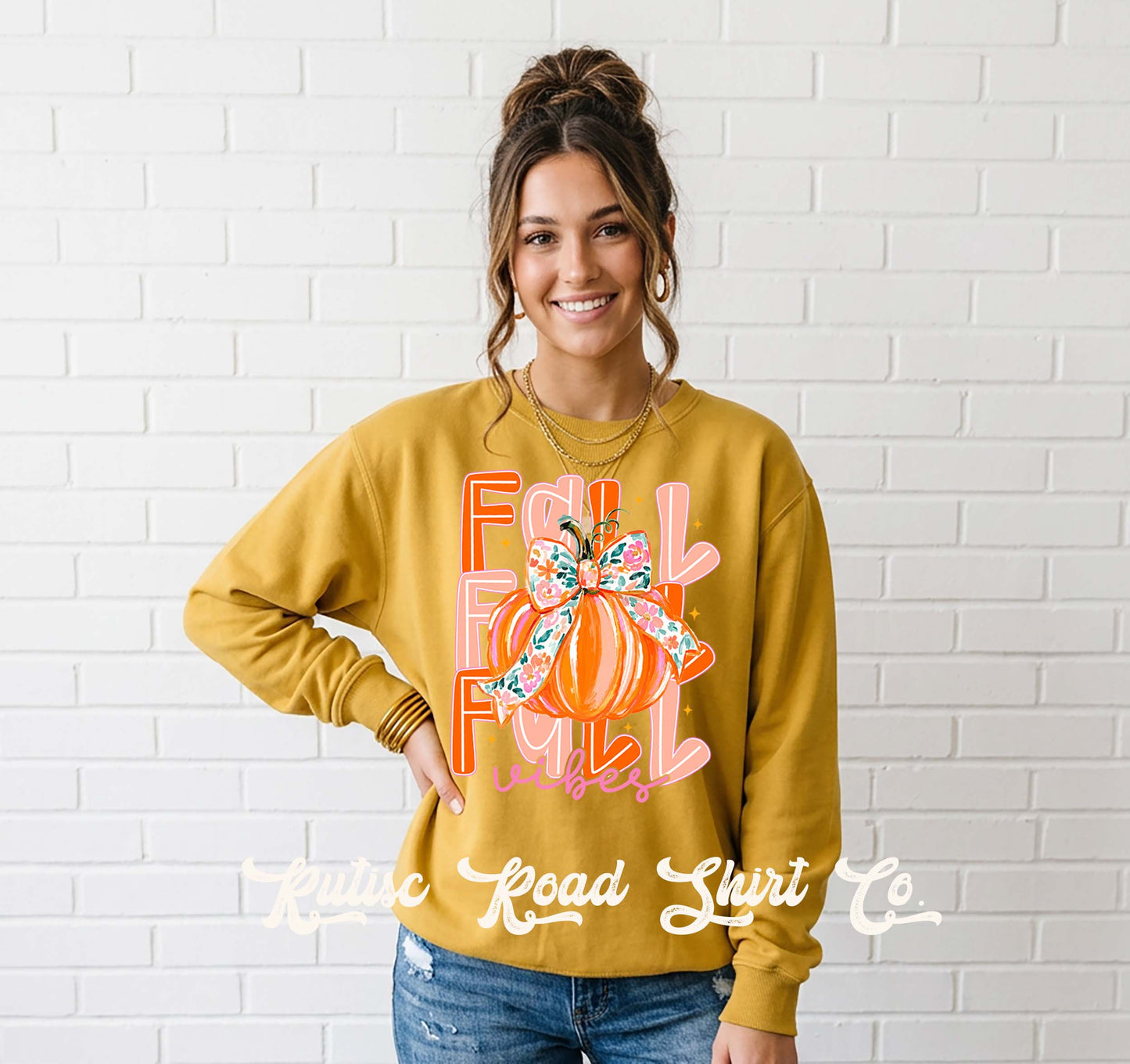 Fall Vibes Sweatshirt, Garment Dyed Crewneck Sweatshirt