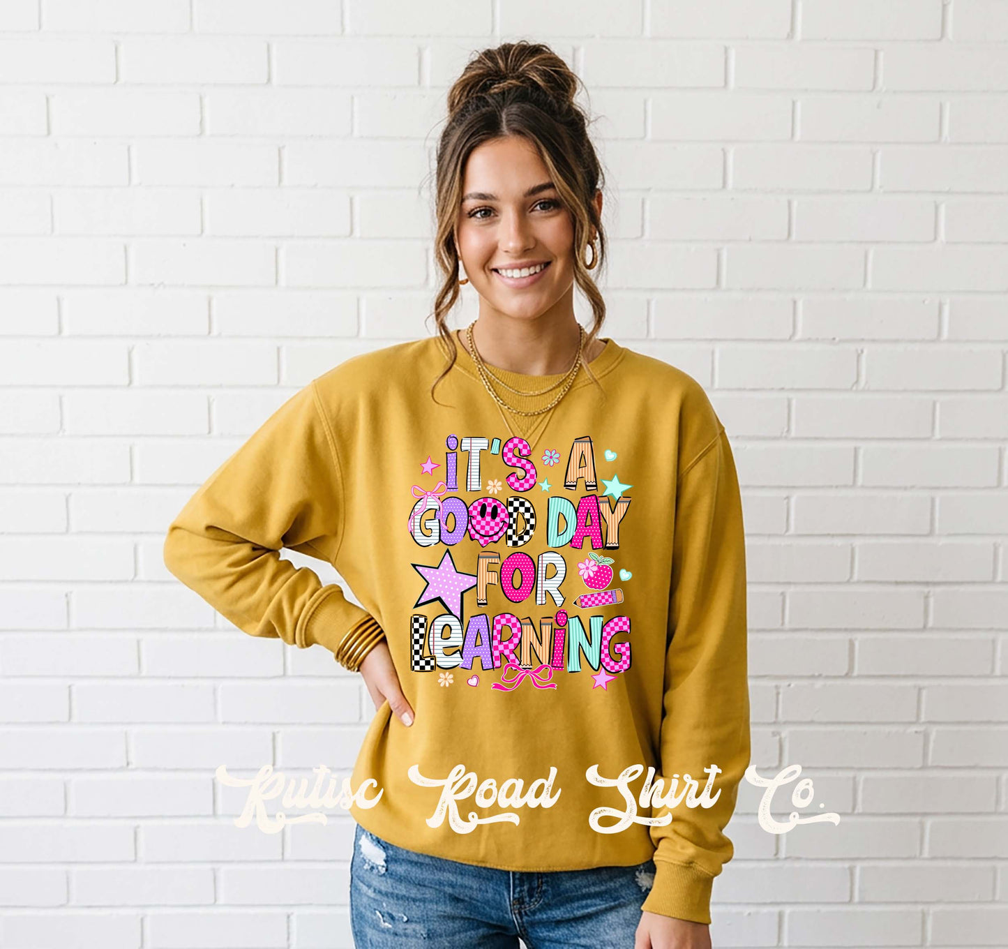 Good Time for Learning Sweatshirt, Garment Dyed Crewneck Sweatshirt