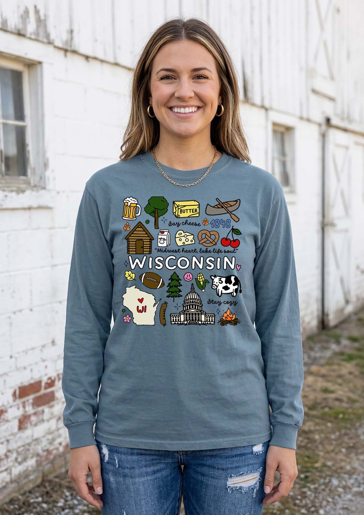 Wisconsin Comfort Colors Long Sleeve Shirt