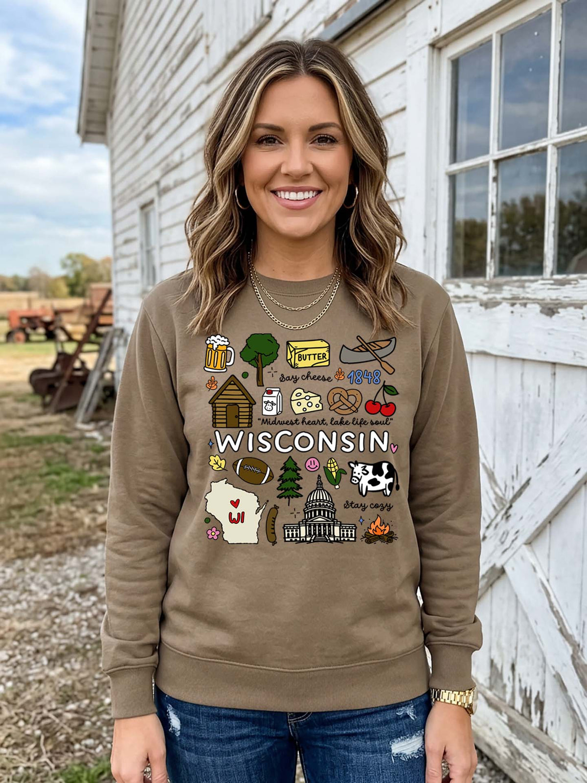 Wisconsin Crewneck Sweatshirt