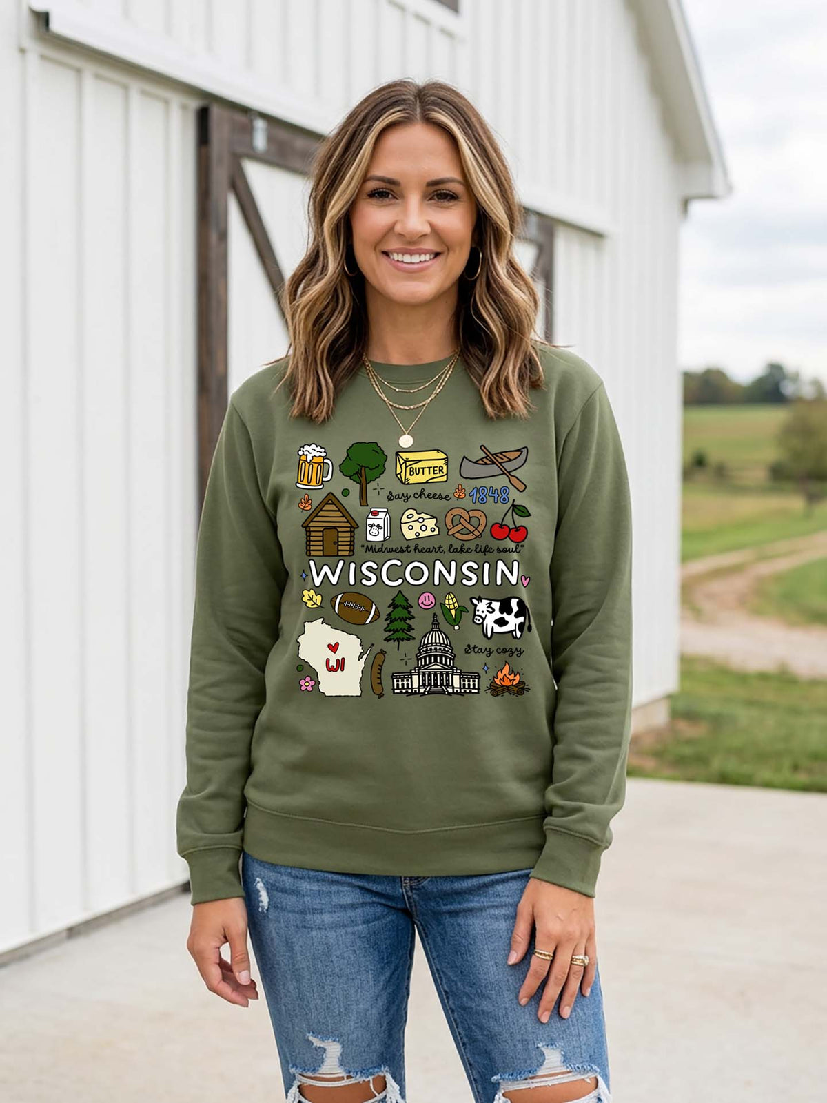 Wisconsin Crewneck Sweatshirt