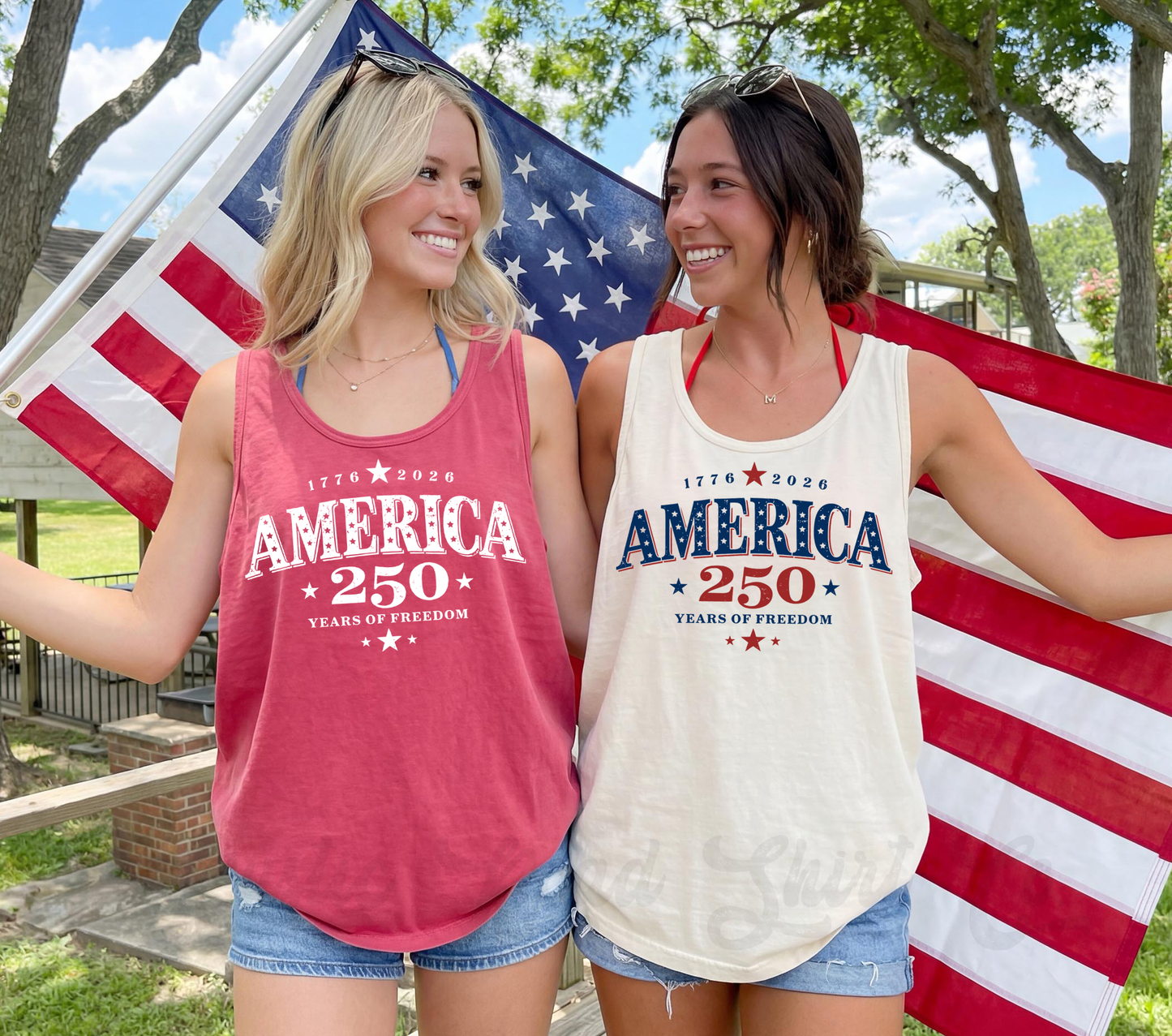 America 250 Years Tank Top, 4th of July Tank Top, Comfort Colors Tank Top