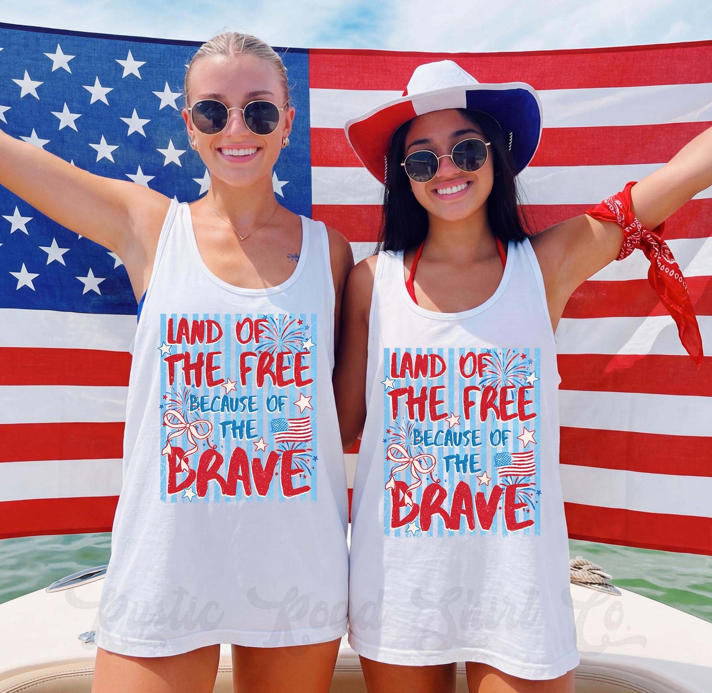 Land of the Free Tank Top, 4th of July Tank Top, Comfort Colors Tank Top