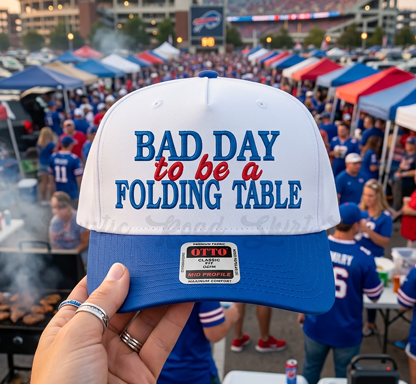 Buffalo Football Hat, Folding Table Hat, Custom Embroidered Hat, Football Trucker Hat, Embroidered Team Hat, Custom Trucker Hat (Copy)