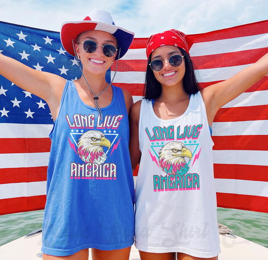 Long Live America Tank Top, 4th of July Tank Top, Comfort Colors Tank Top
