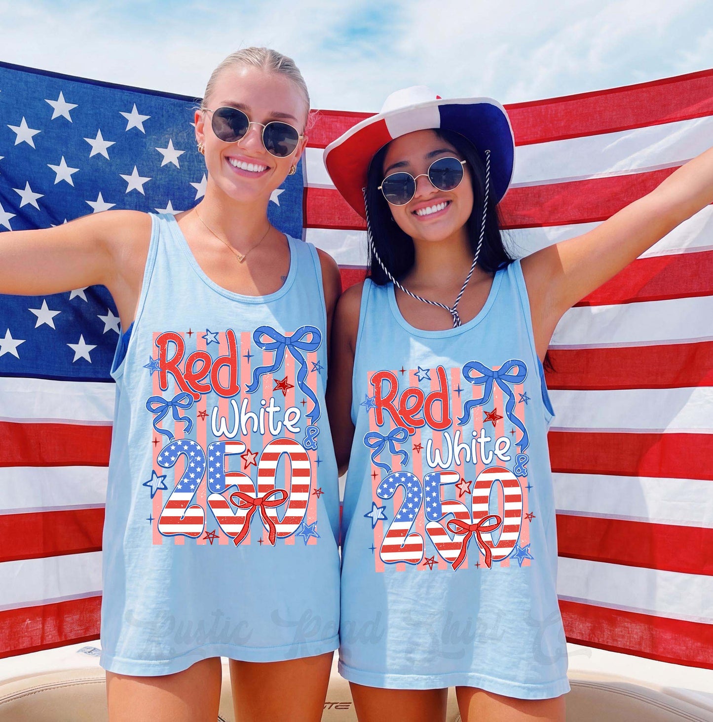 Red White and 250 Tank Top, 4th of July Tank Top, Comfort Colors Tank Top