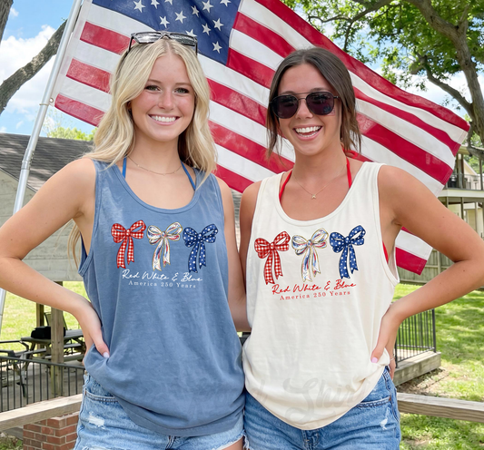 Red, White and Blue 250 Years Tank Top, 4th of July Tank Top, Comfort Colors Tank Top