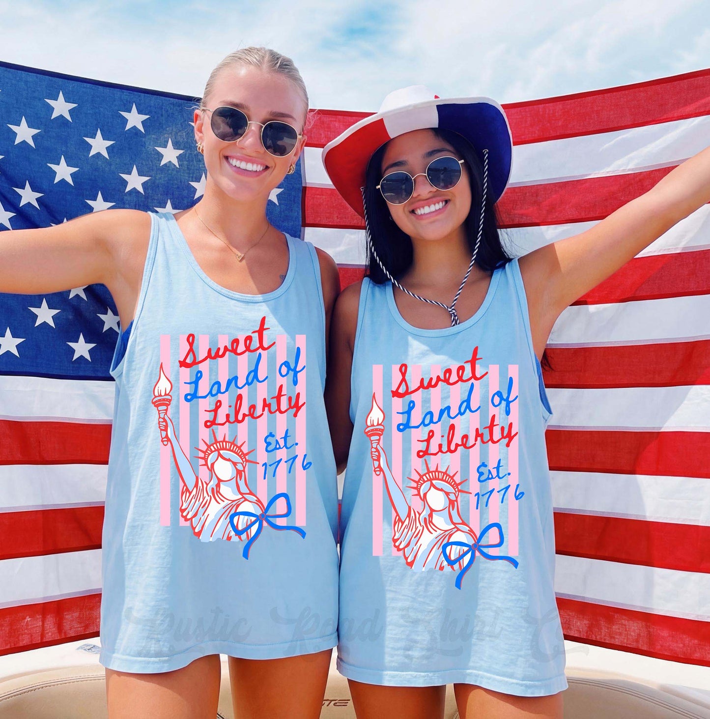 Sweet Land of Liberty Tank Top, 4th of July Tank Top, Comfort Colors Tank Top
