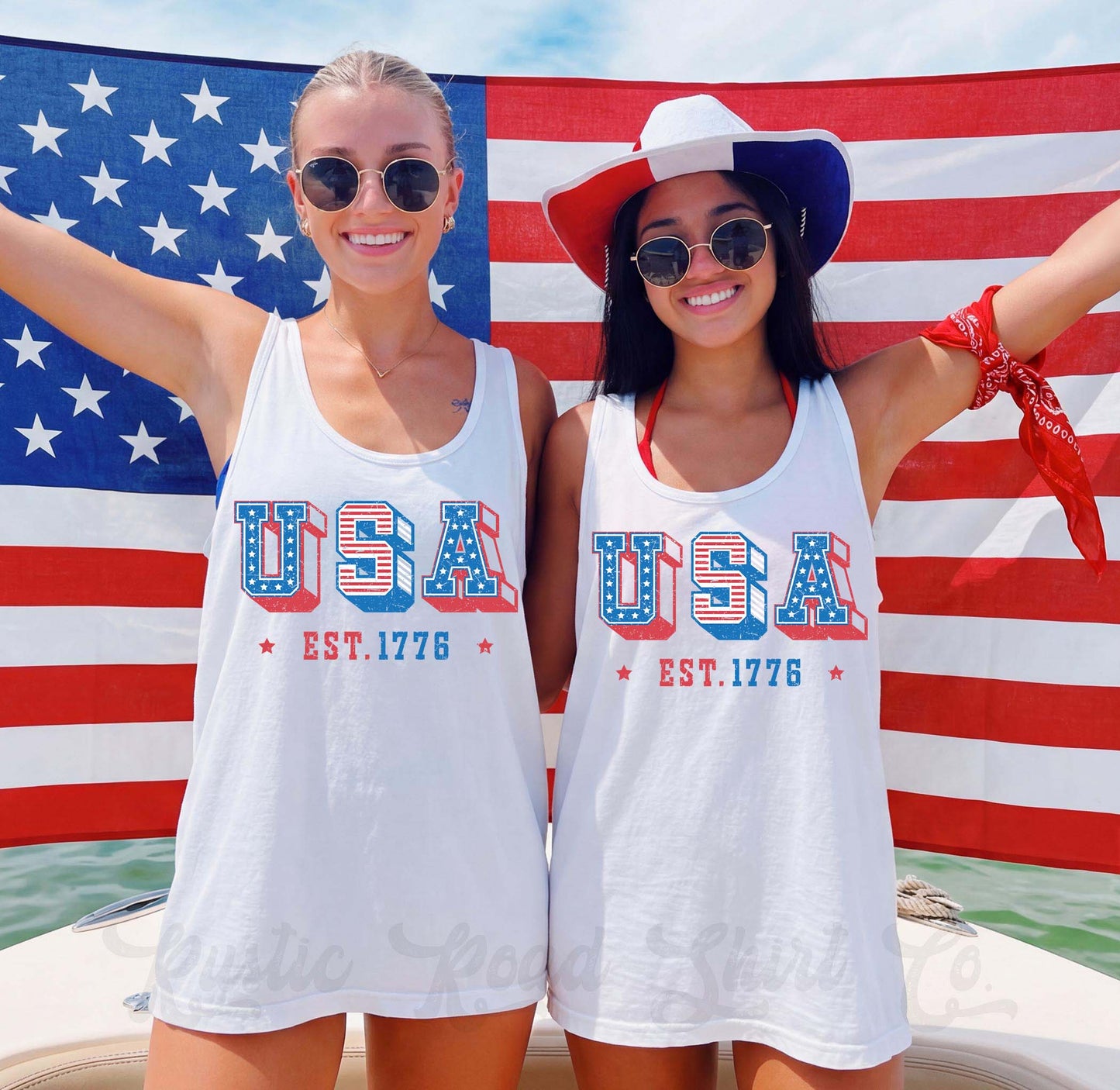 USA Tank Top, 4th of July Tank Top, Comfort Colors Tank Top